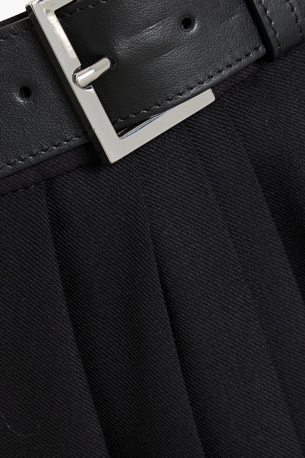 MAX MARA STUDIO Estella pleated wool-blend twill midi skirt