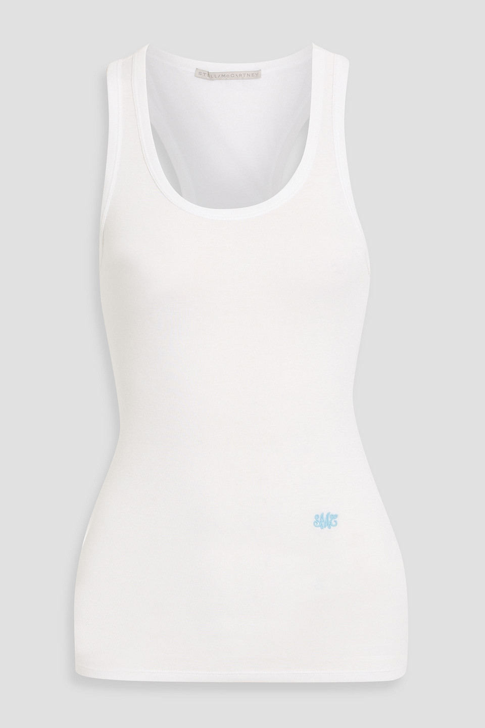 Stella Mccartney Lyocell And Cotton-blend Jersey Tank In White