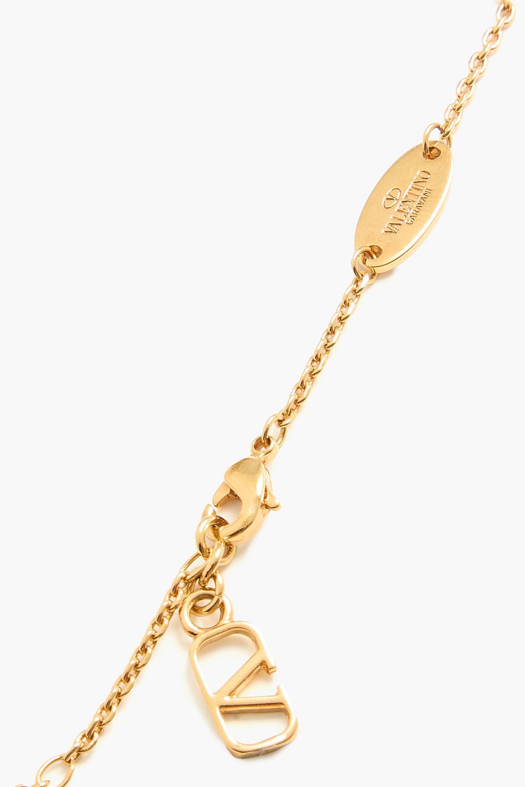 VALENTINO GARAVANI VLOGO 18-karat gold-plated crystal bracelet