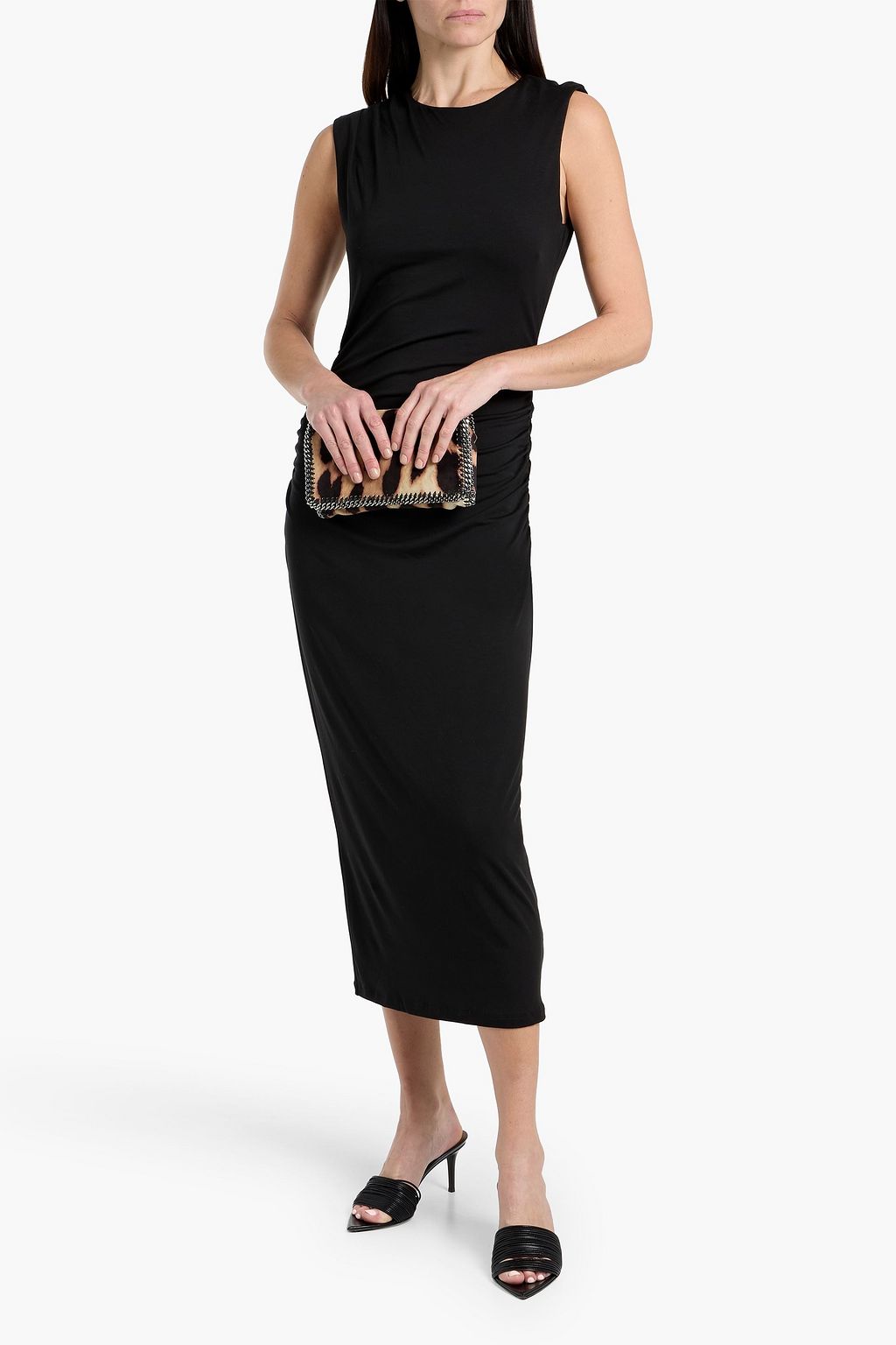VERONICA BEARD Baxter ruched Lyocell-blend stretch-jersey midi dress