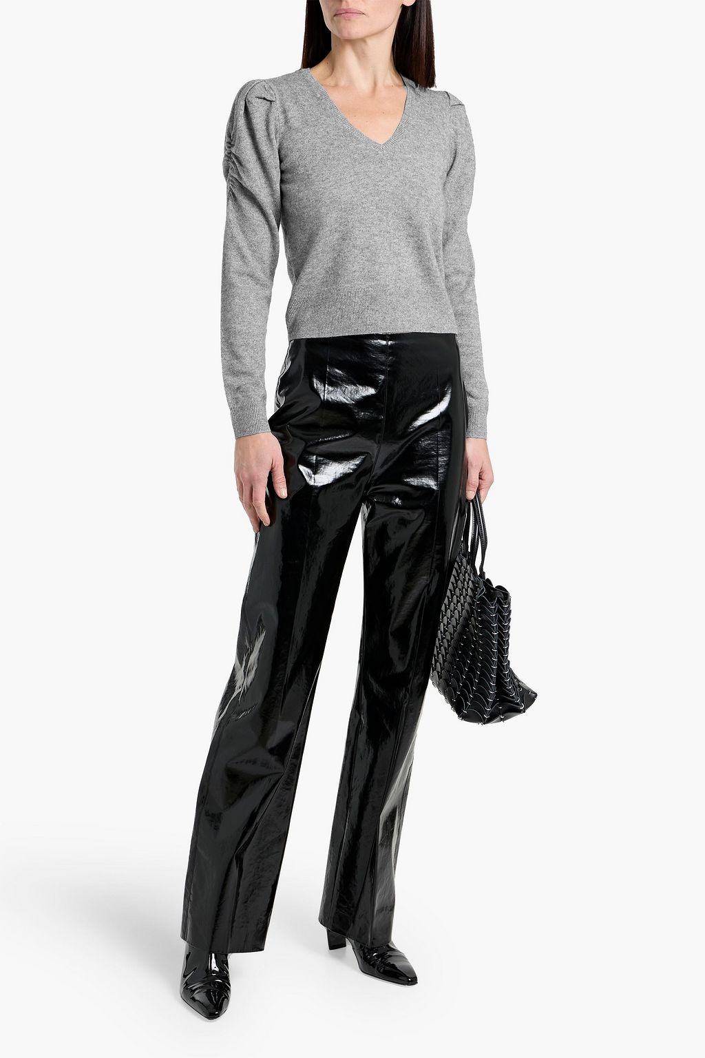 FRAME Frankie ruched wool-blend sweater