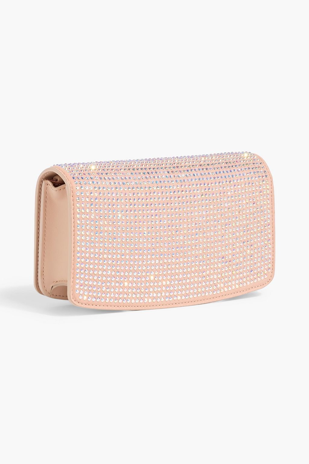STELLA MCCARTNEY S-Wave crystal-embellished brushed cross-body bag