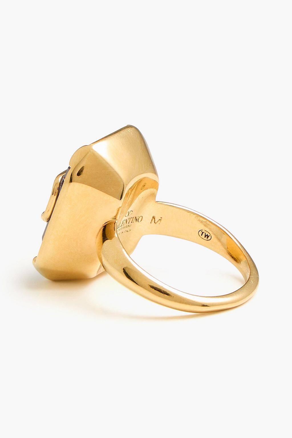 VALENTINO GARAVANI VLOGO gold-tone crystal ring