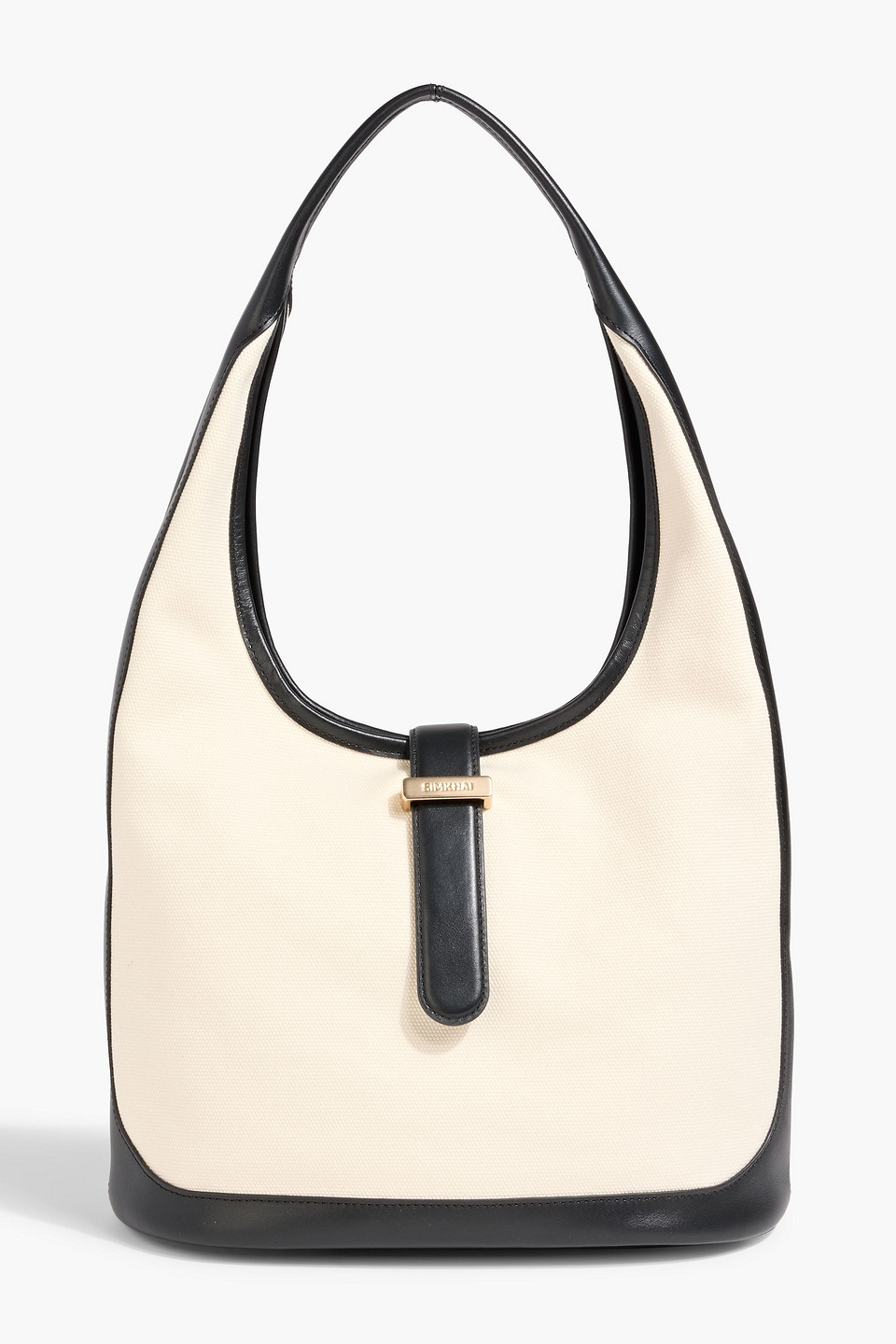 Simkhai Khai Leather-trimmed Canvas Shoulder Bag In Black