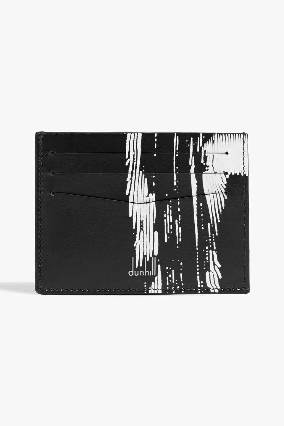 Dunhill Printed Leather Cardholder In Black