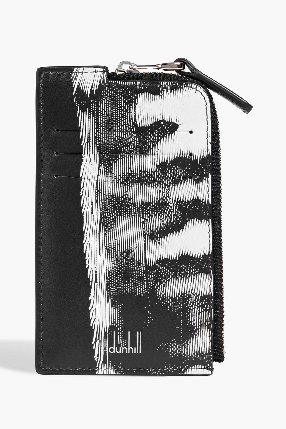 Dunhill Printed Leather Cardholder In Black