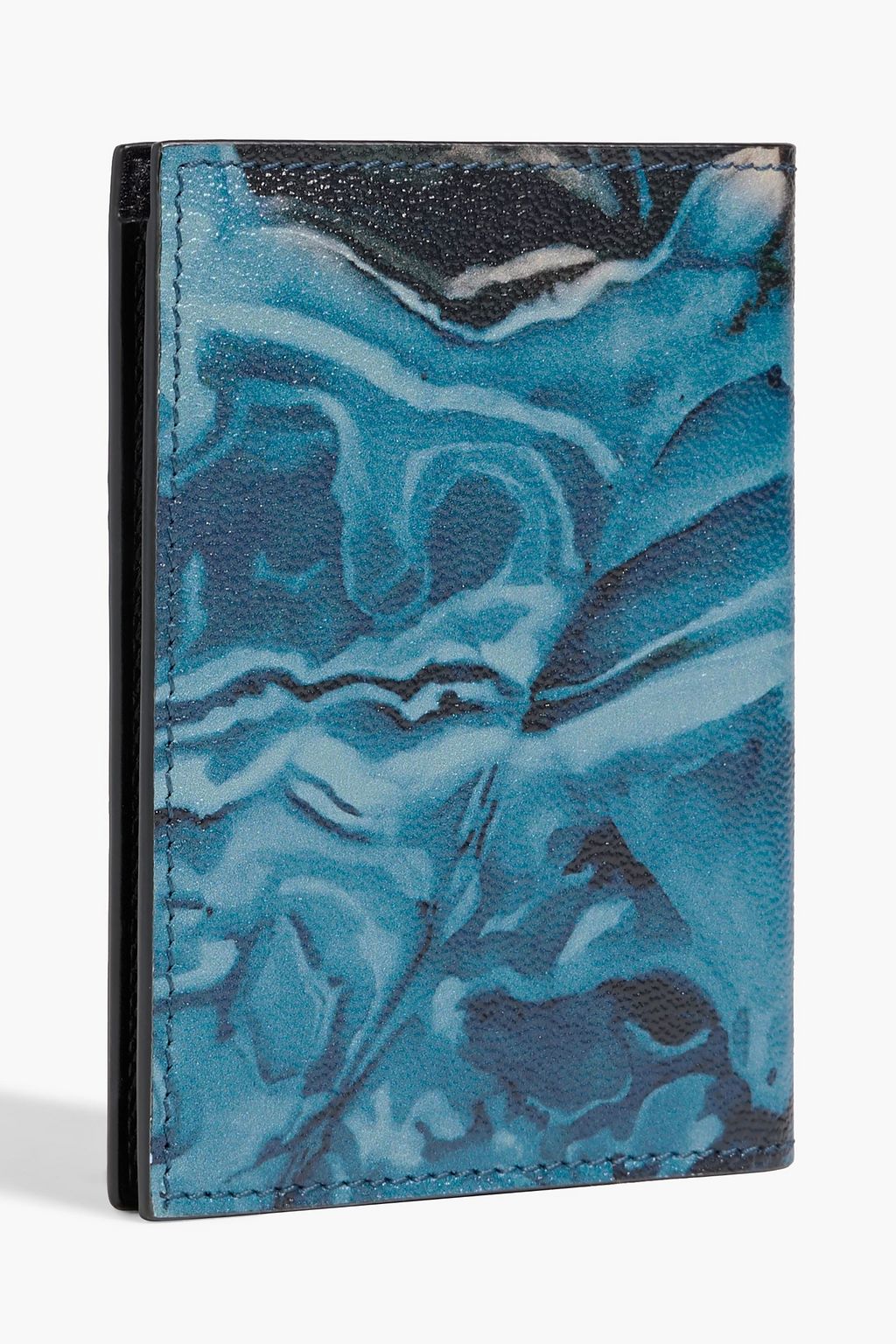 DUNHILL Duke printed pebbled-leather cardholder