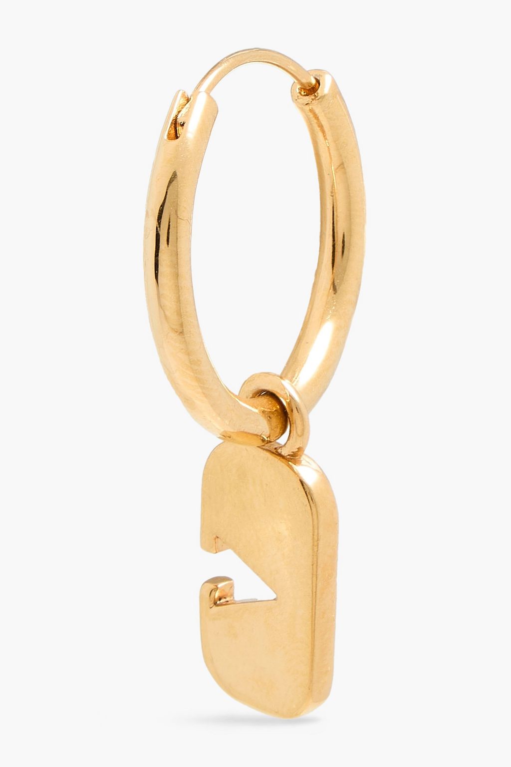 VALENTINO GARAVANI 18-karat gold-plated crystal hoop earrings