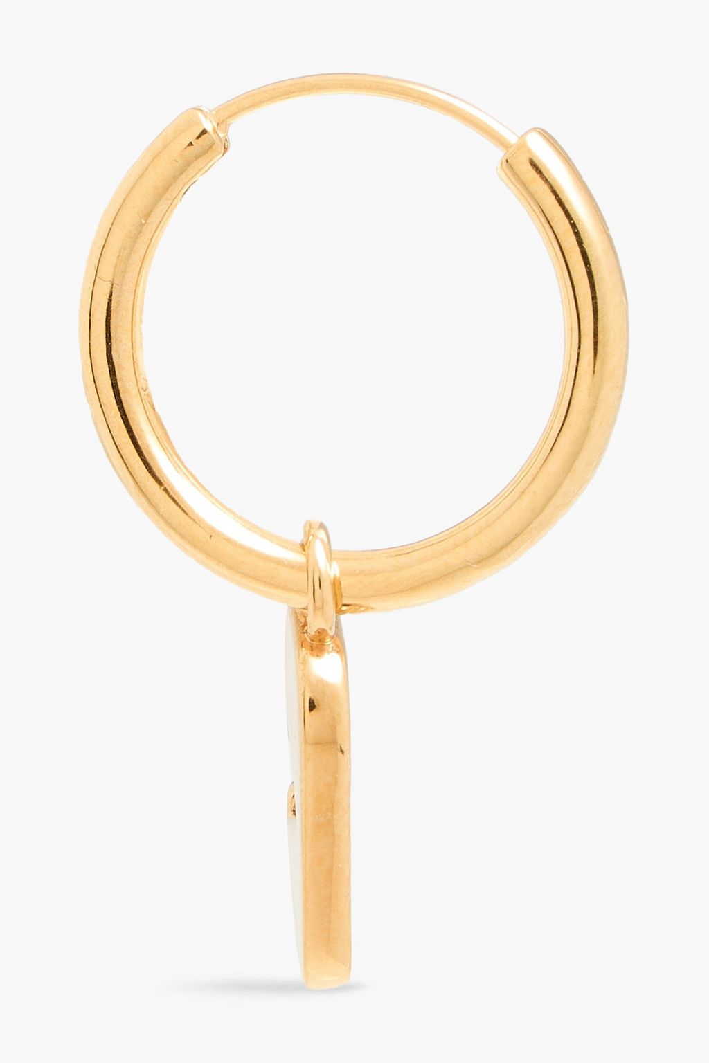 VALENTINO GARAVANI 18-karat gold-plated crystal hoop earrings