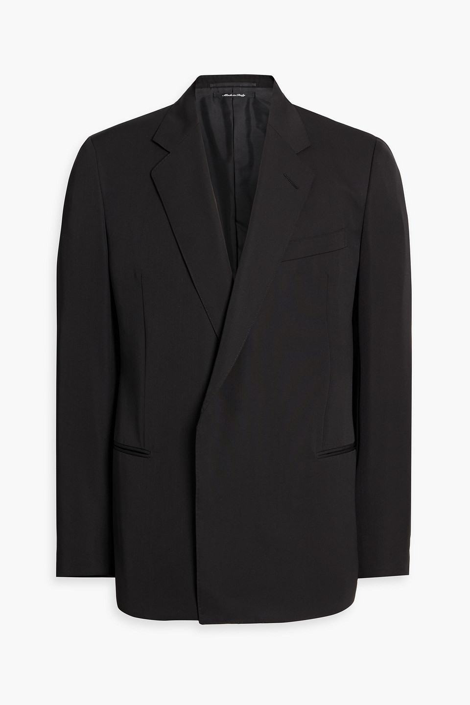 Dunhill Double-breasted Wool-twill Blazer In Black