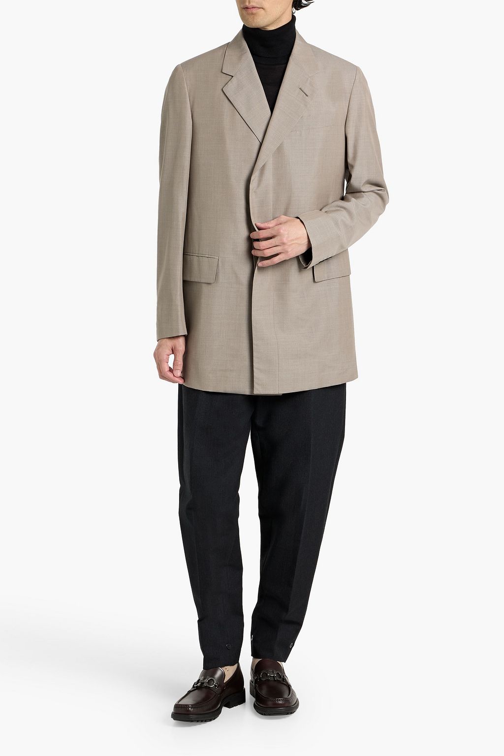 DUNHILL Wool and silk-blend coat