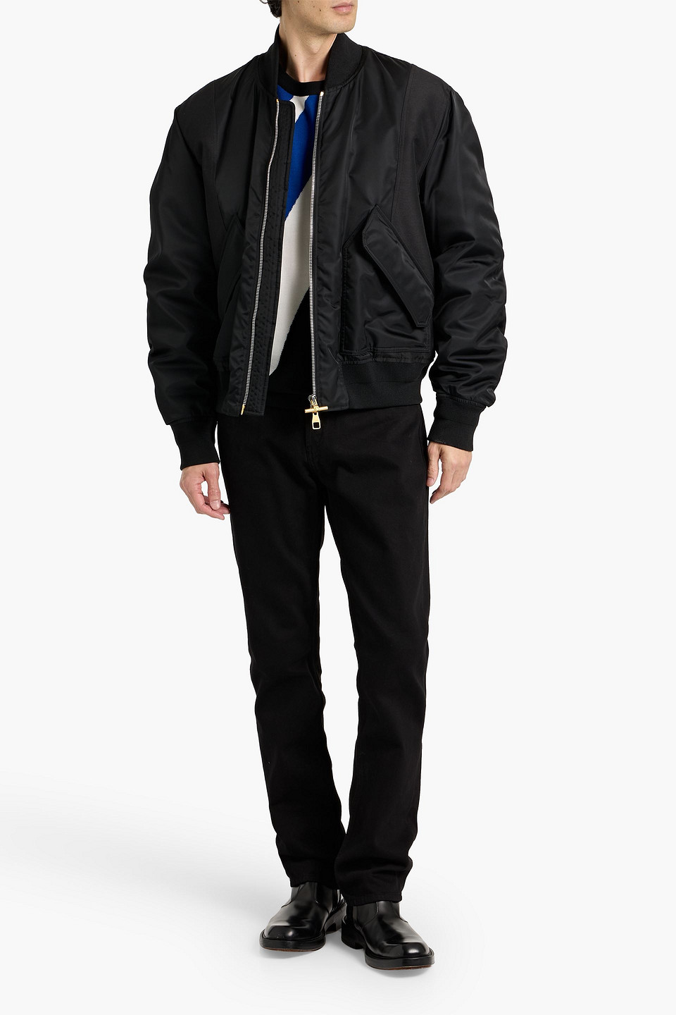 Dunhill Shell Bomber Jacket In Black