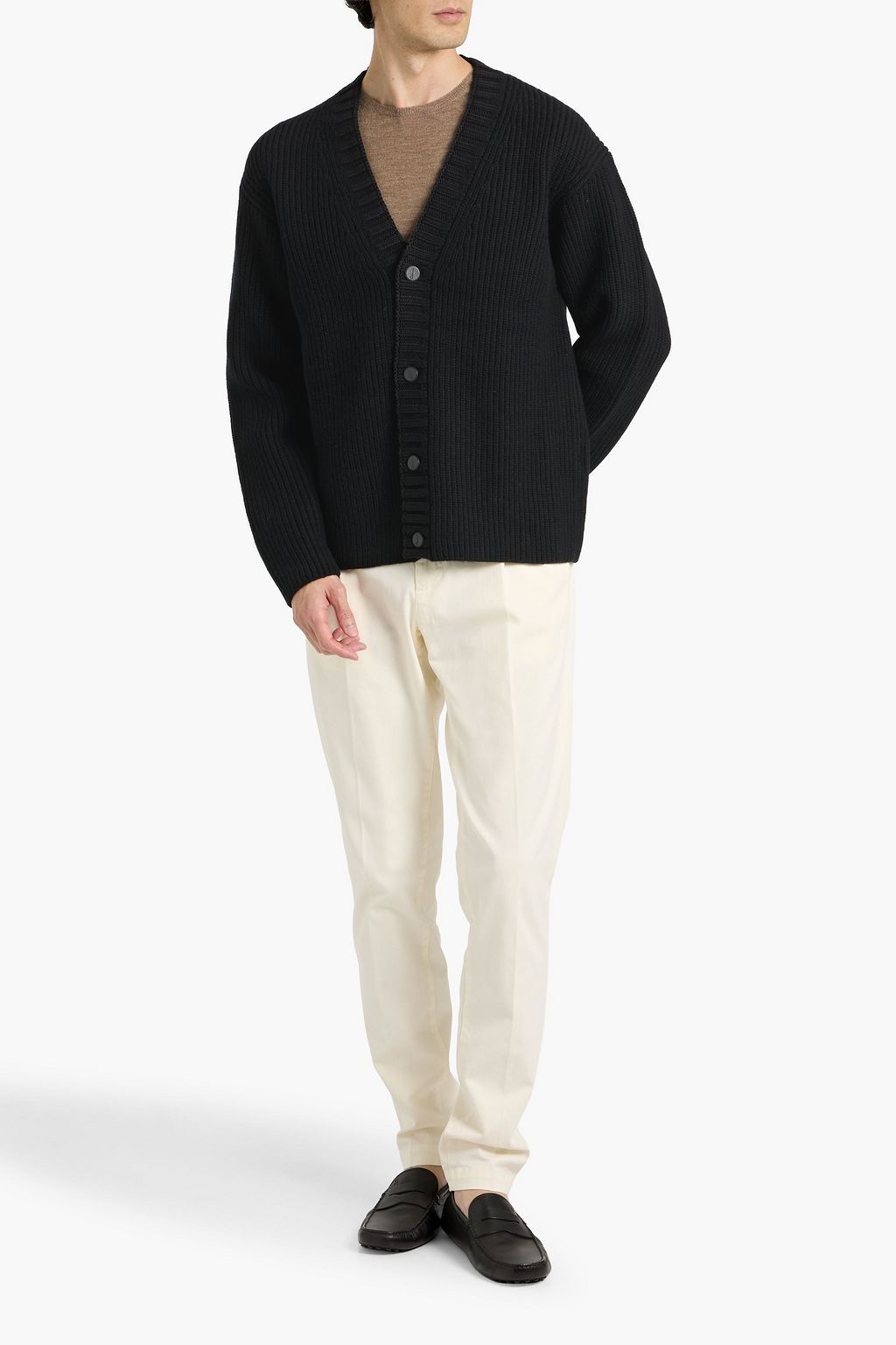 DUNHILL Ribbed wool cardigan