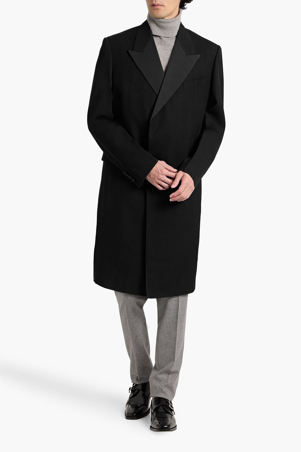 DUNHILL Double-breasted wool-twill coat