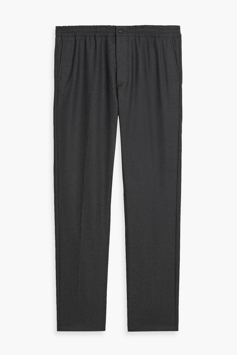 dunhill - wool-flannel pants - gray - s