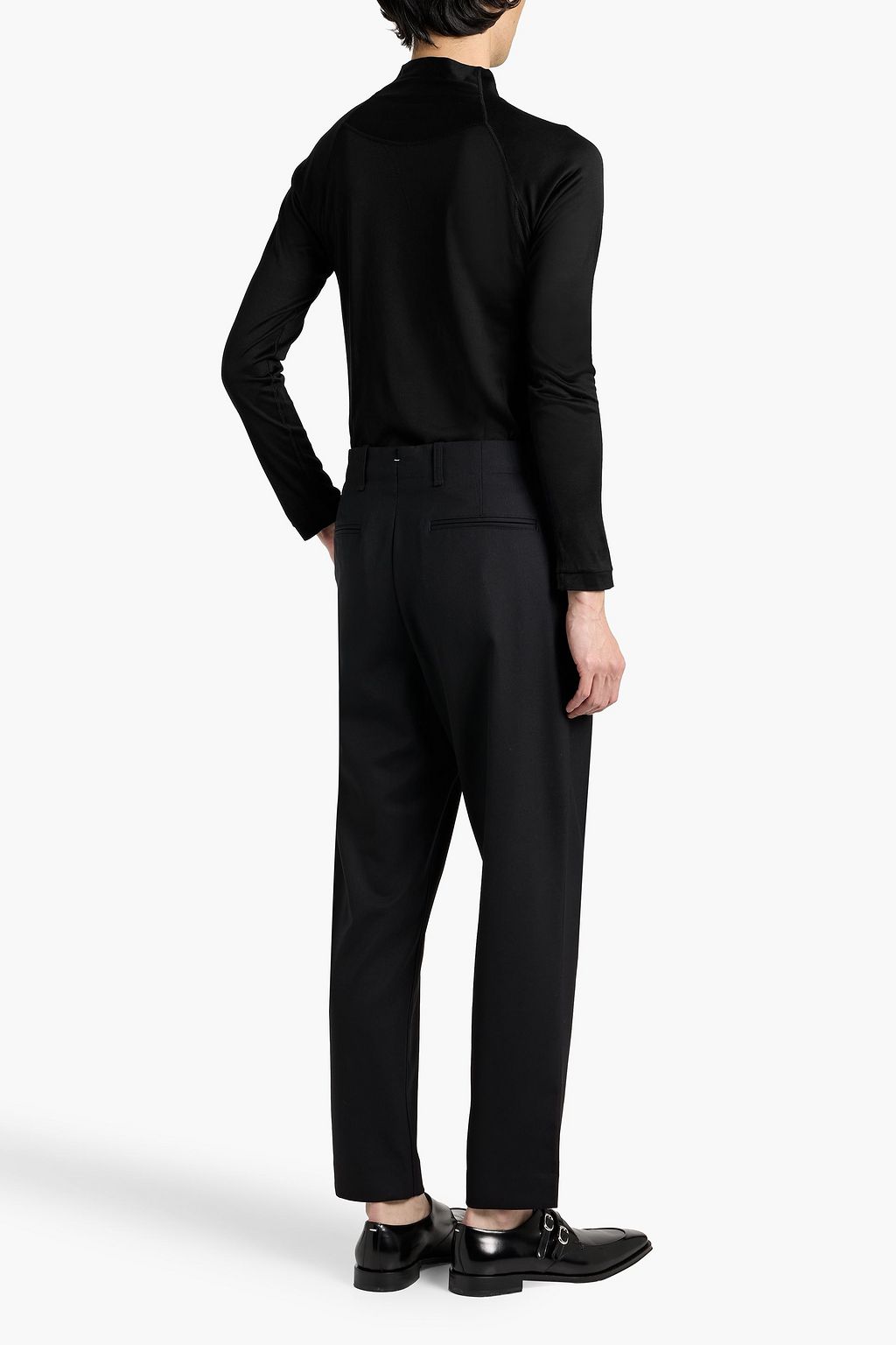 DUNHILL Embroidered silk T-shirt