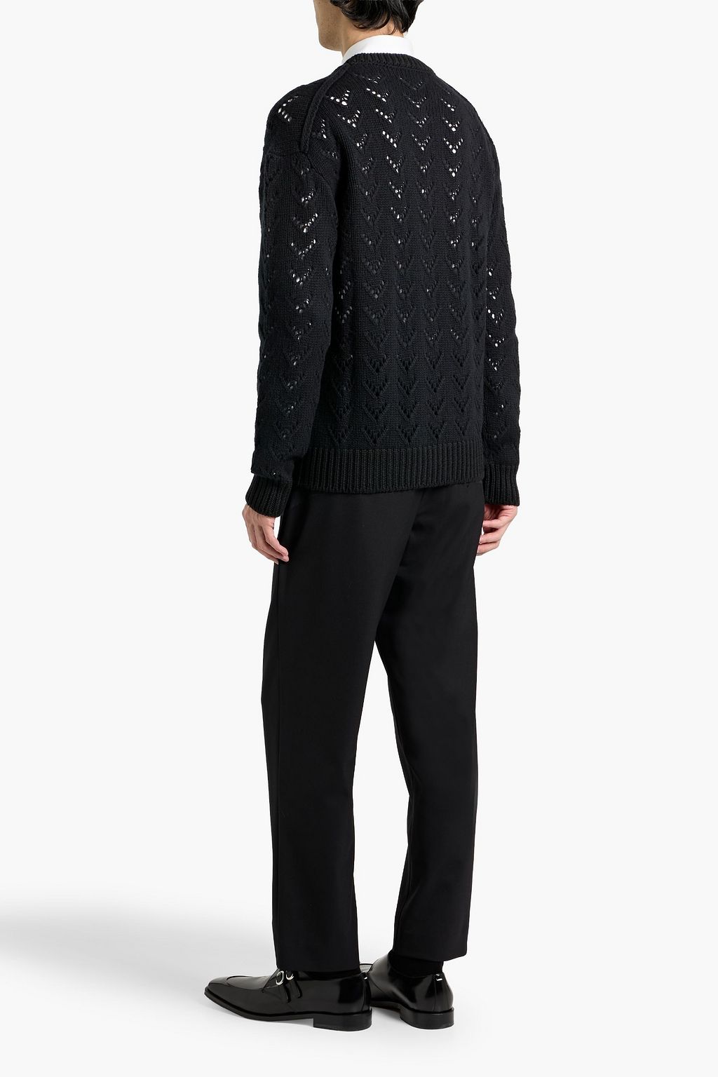 DUNHILL Pointelle-knit cashmere sweater