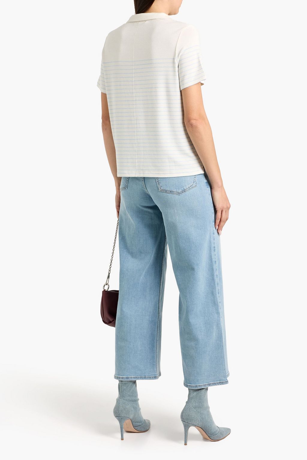 RAG & BONE Serena cropped high-rise wide leg jeans