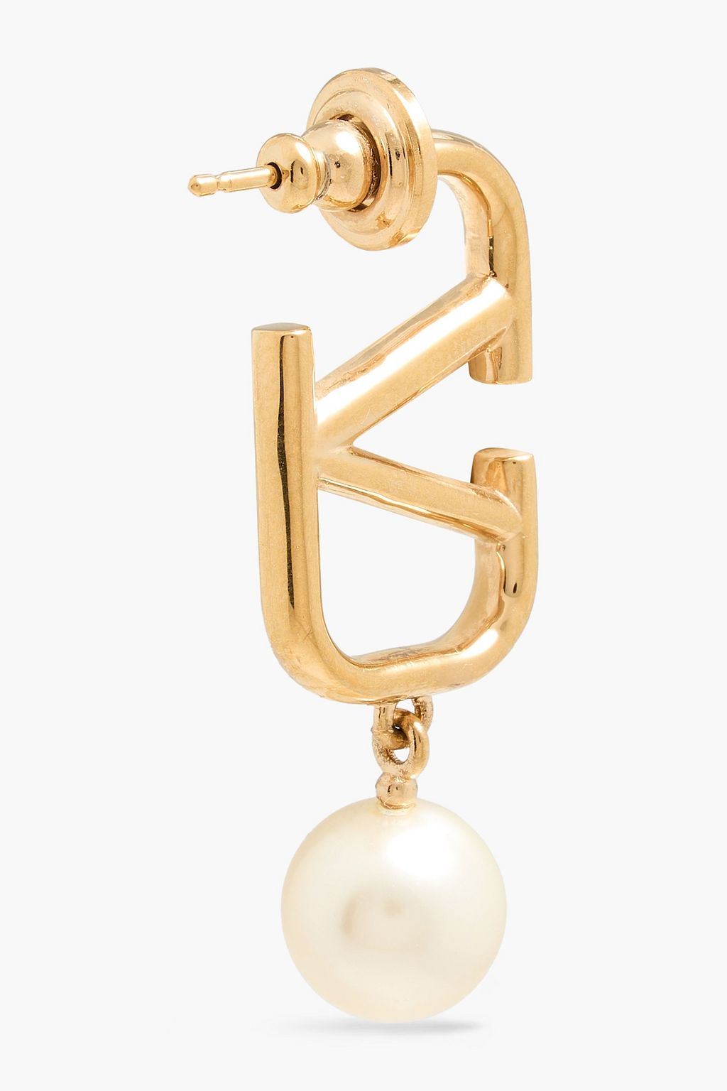 VALENTINO GARAVANI VLOGO gold-tone faux pearl earrings