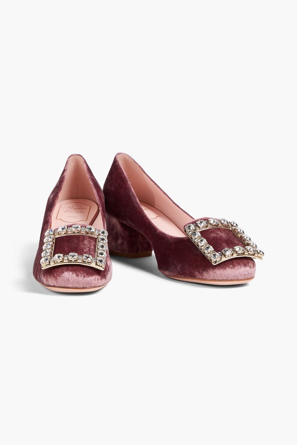 ROGER VIVIER Embellished velvet pumps