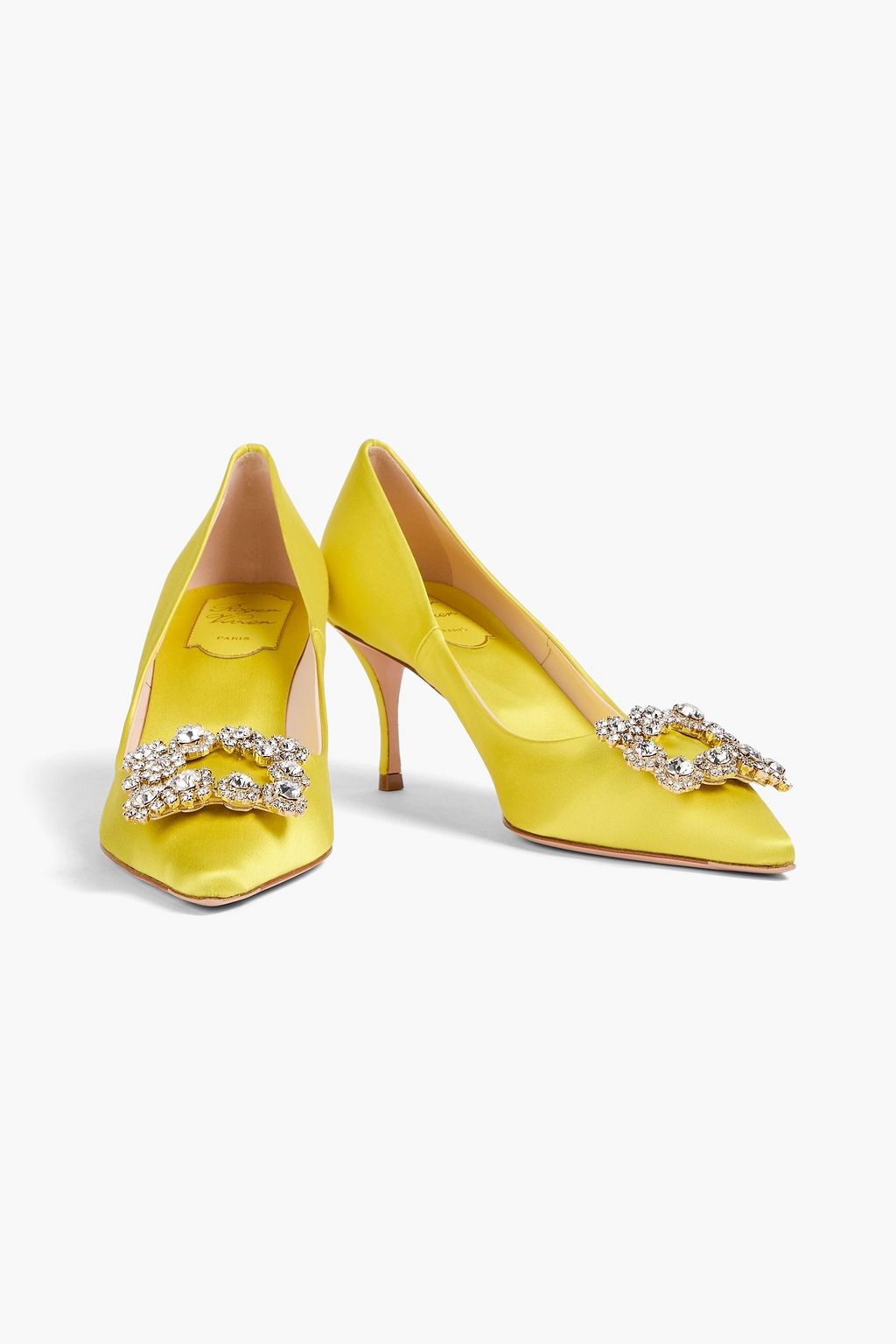 ROGER VIVIER Embellished satin pumps