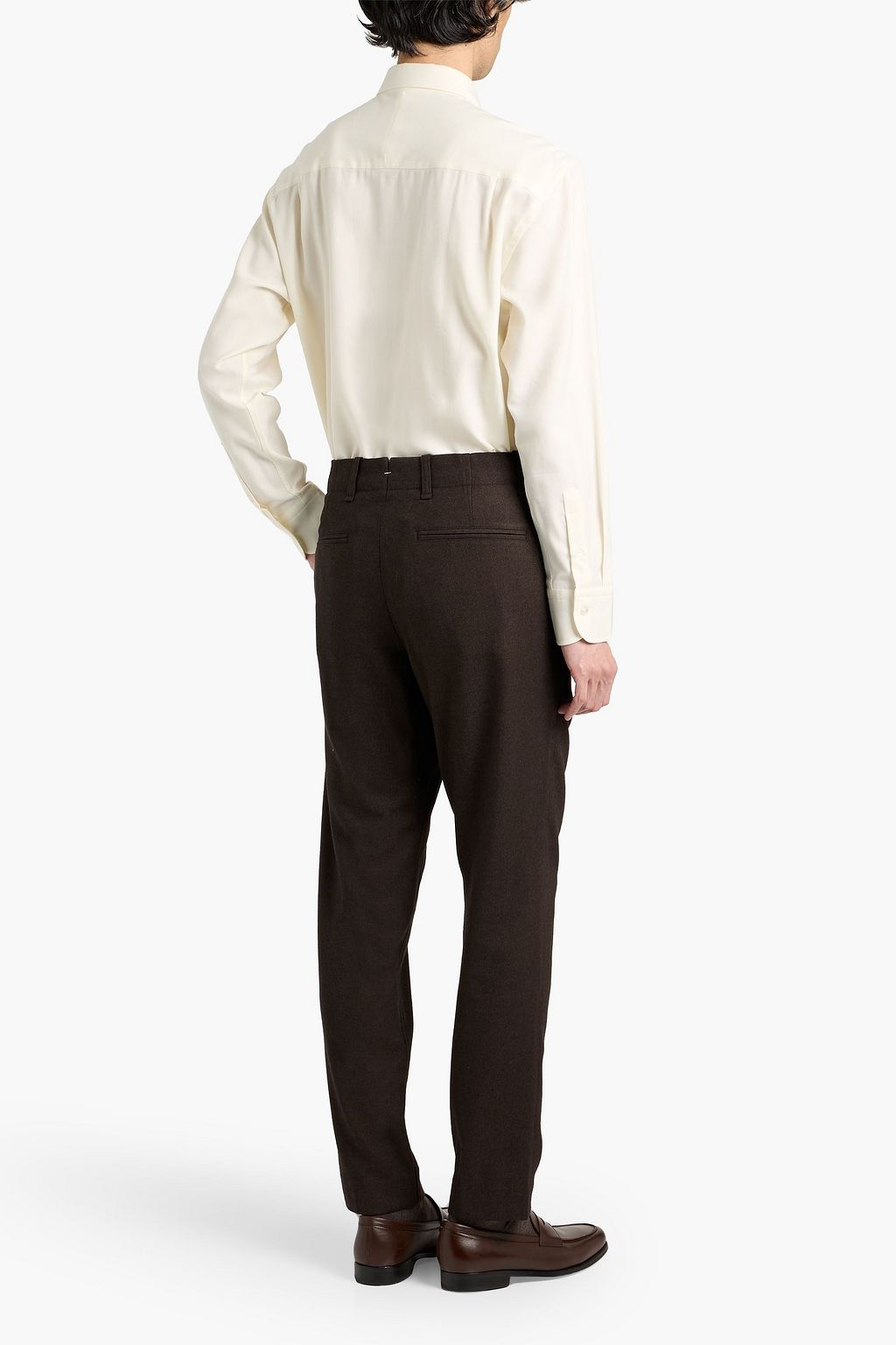 DUNHILL Cotton and wool-blend shirt