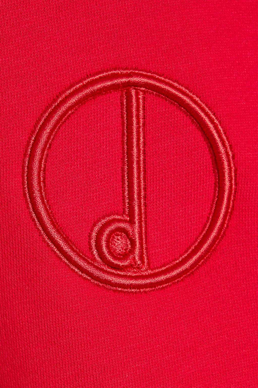 DUNHILL Embroidered French cotton-terry sweatshirt