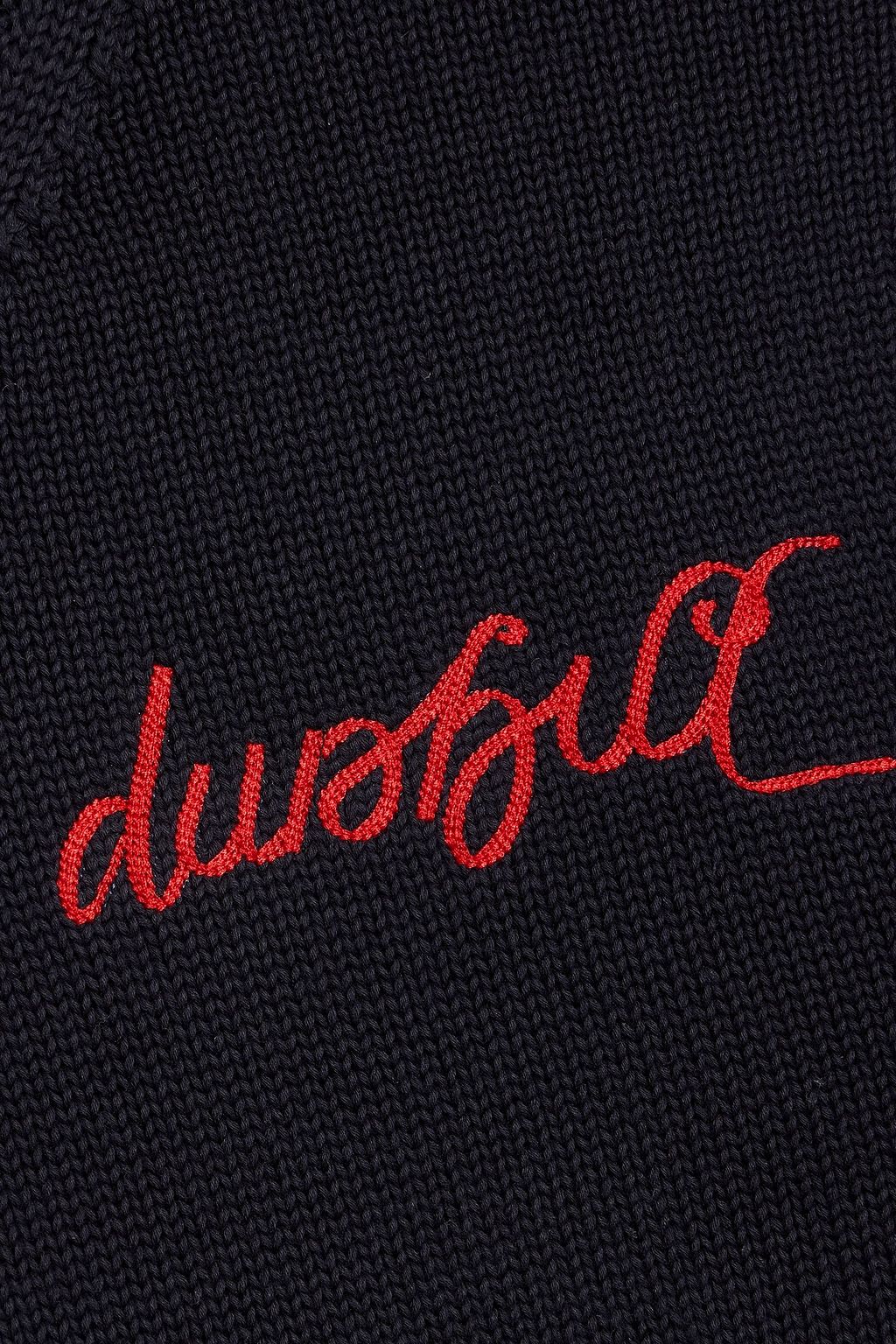 DUNHILL Embroidered cotton sweater