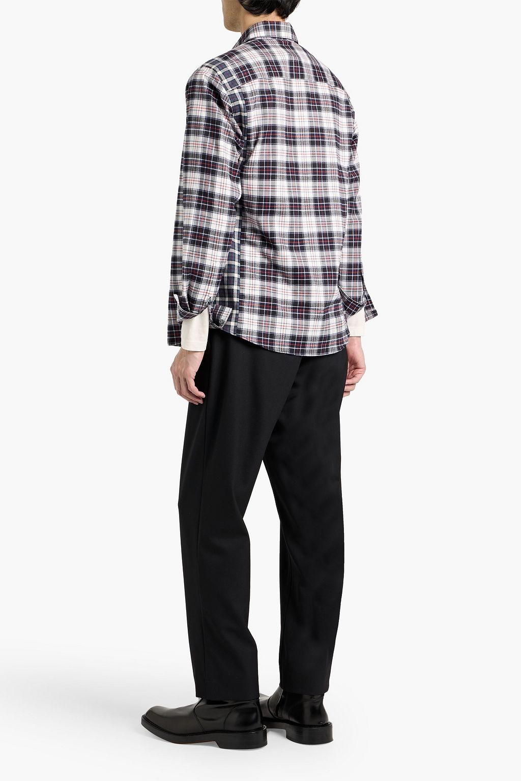 DUNHILL Checked cotton-flannel shirt