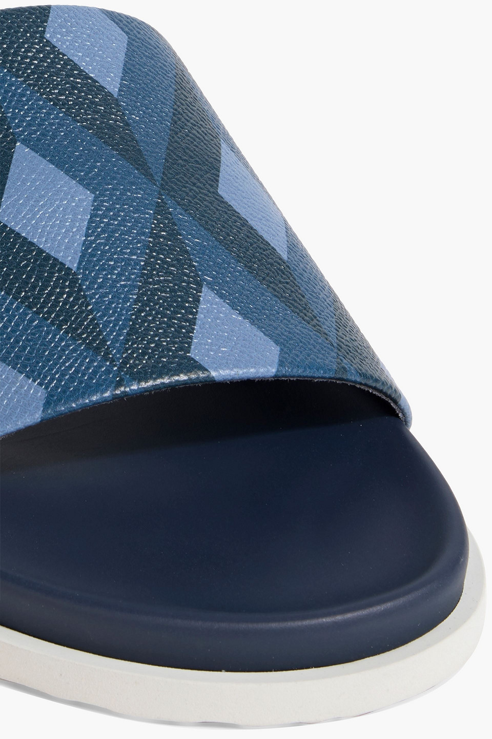 Dunhill Cadogan Printed Rubber Slides In Multi