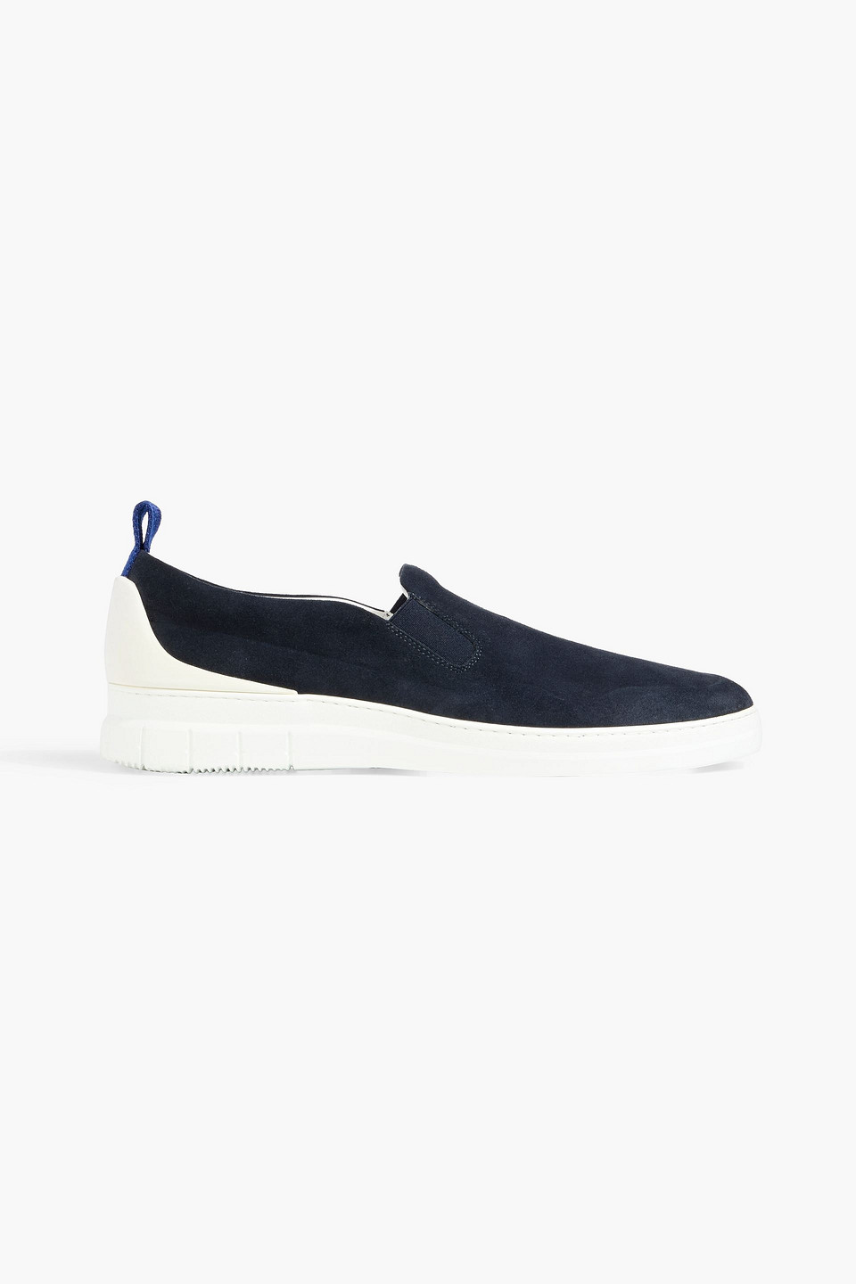 Dunhill Radial Spoiler Suede Slip-on Sneakers In Blue
