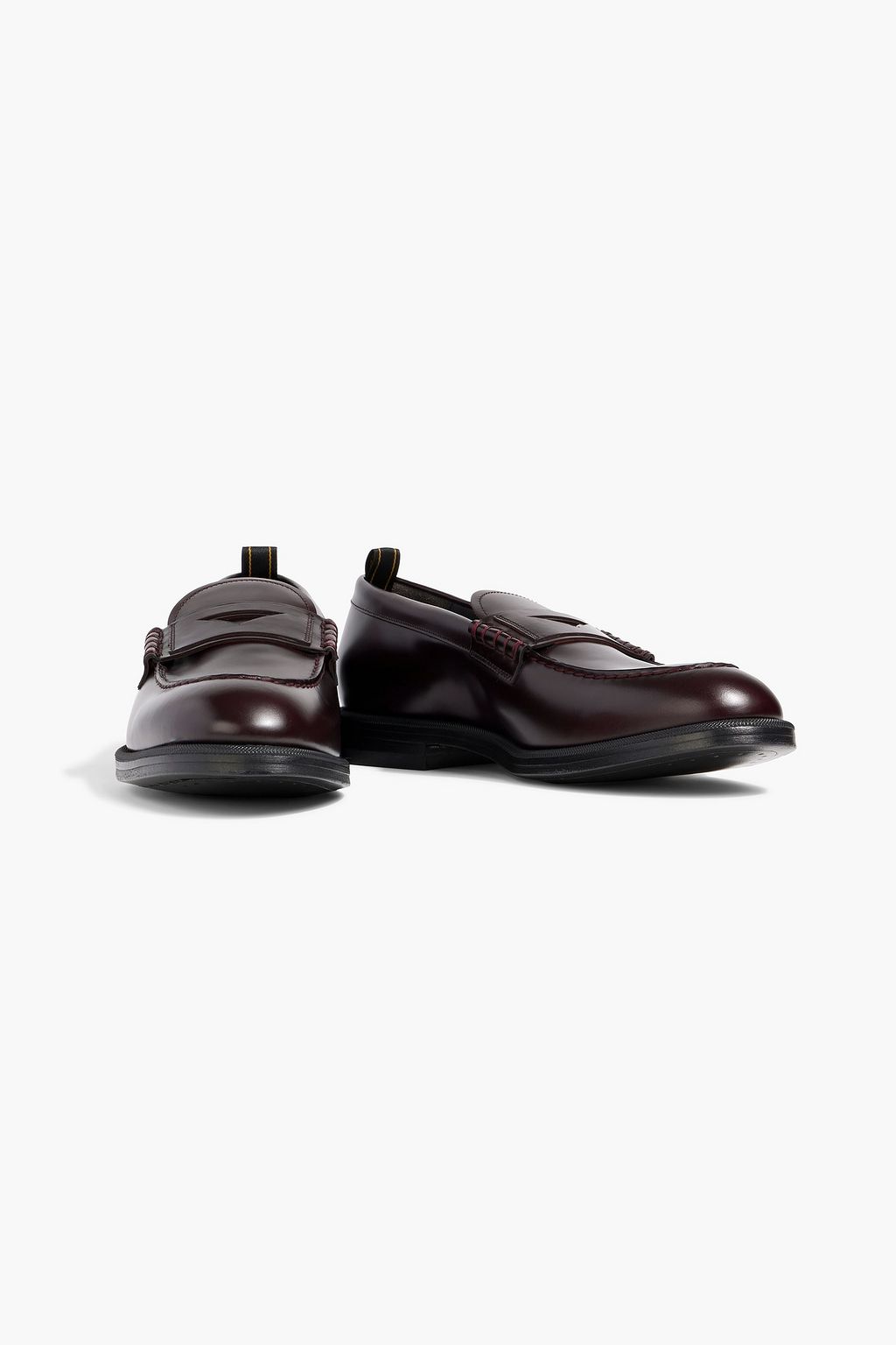 DUNHILL College leather penny loafers