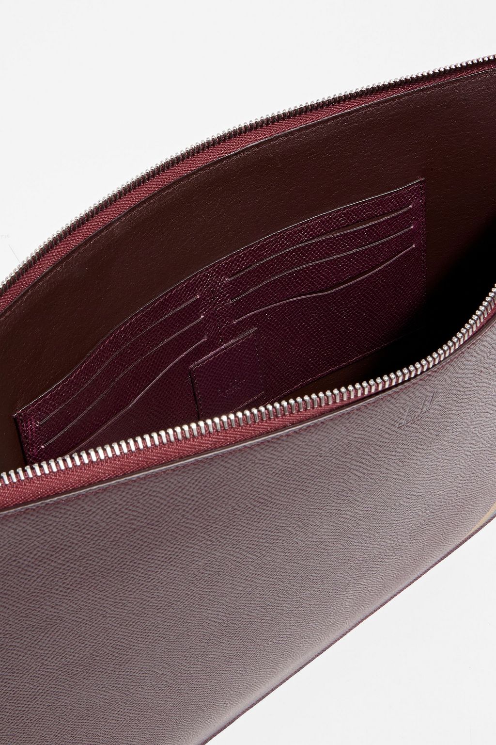 DUNHILL Cadogan printed pebbled-leather pouch