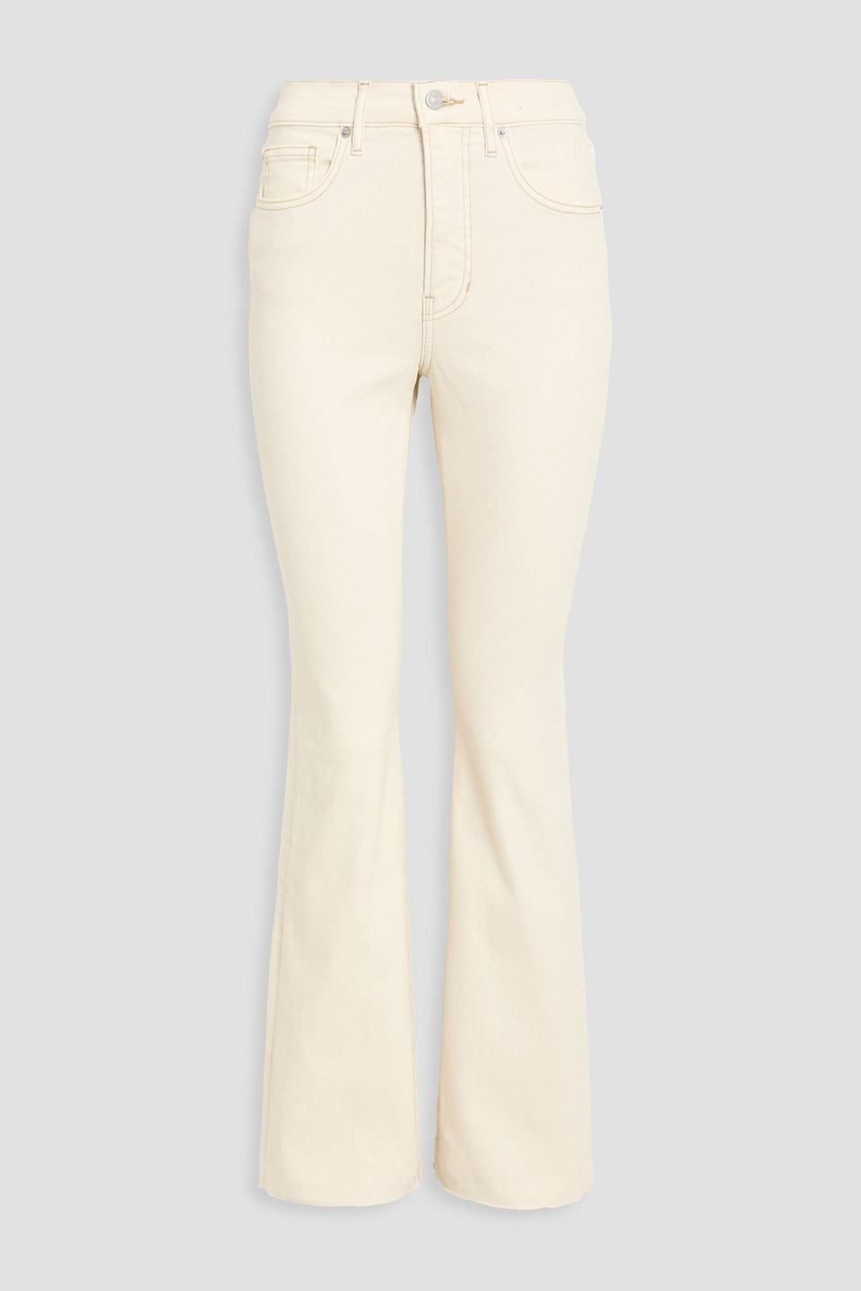 veronica beard - cameron mid-rise bootcut jeans - white - 31