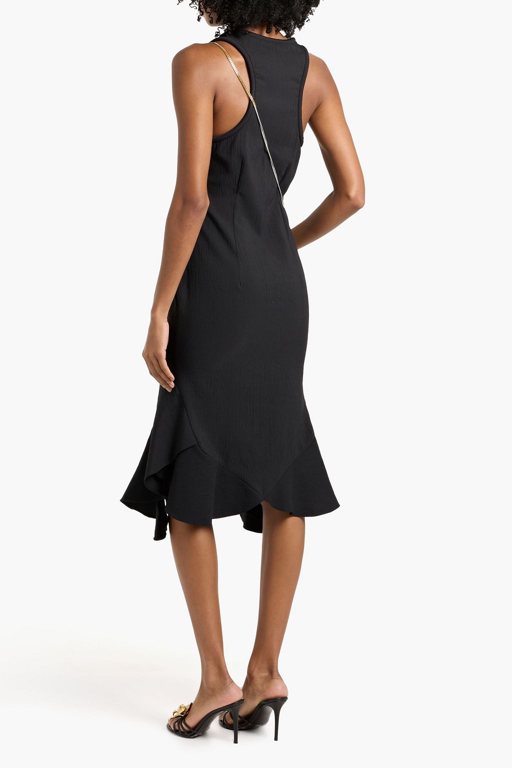 STELLA MCCARTNEY Fluted jacquard midi dress