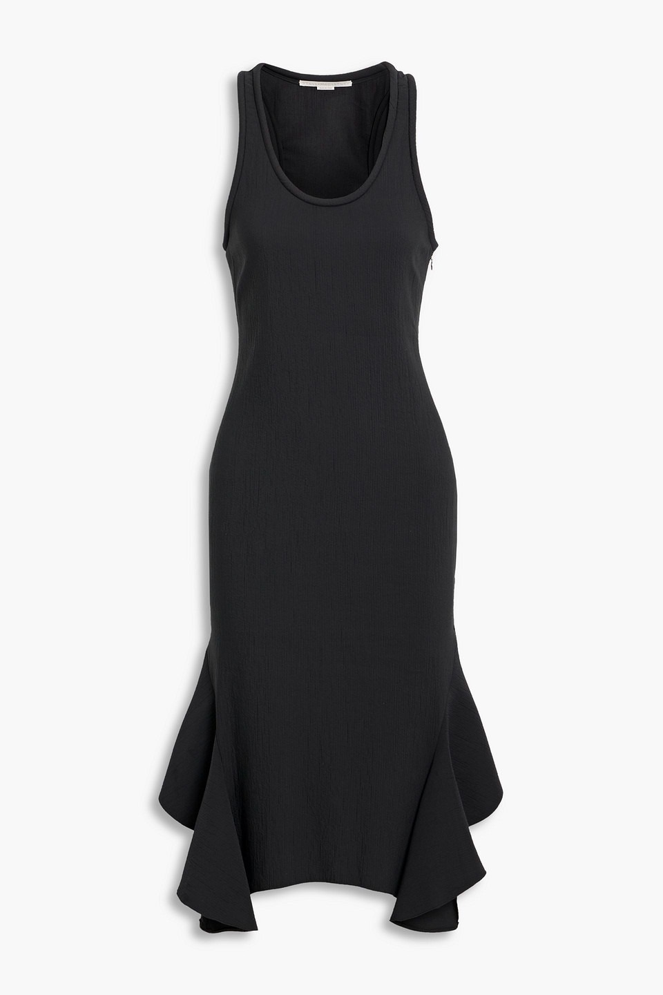 stella mccartney - fluted jacquard midi dress - black - it 36