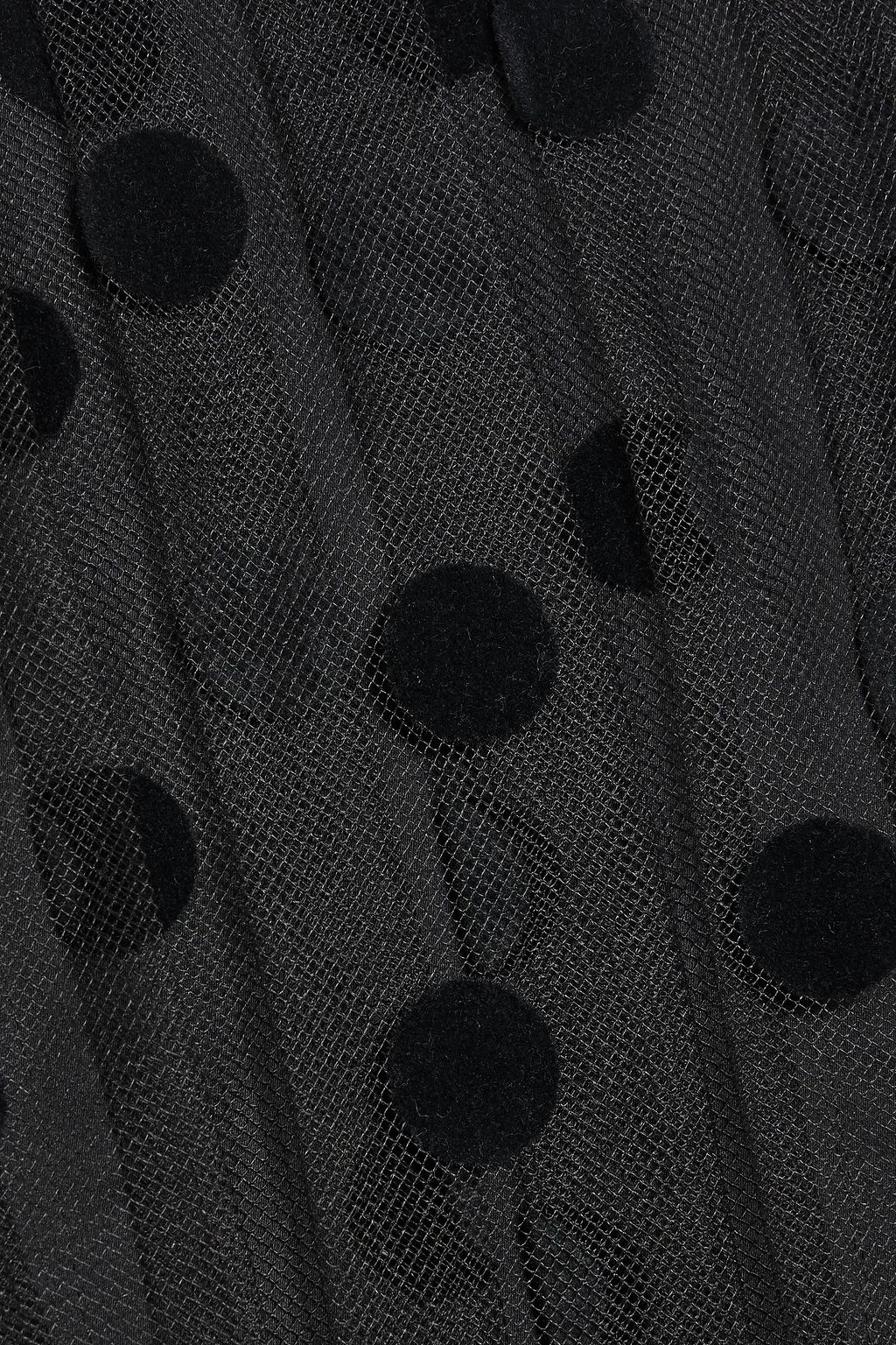 STELLA MCCARTNEY Off-the-shoulder cropped flocked tulle top