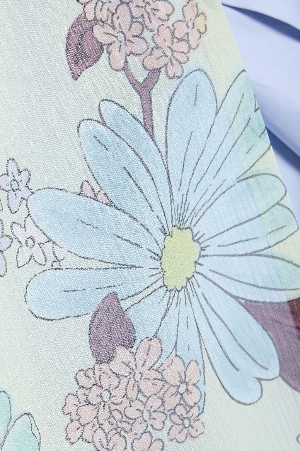 STELLA MCCARTNEY Floral-print crepon-paneled cotton-poplin shirt