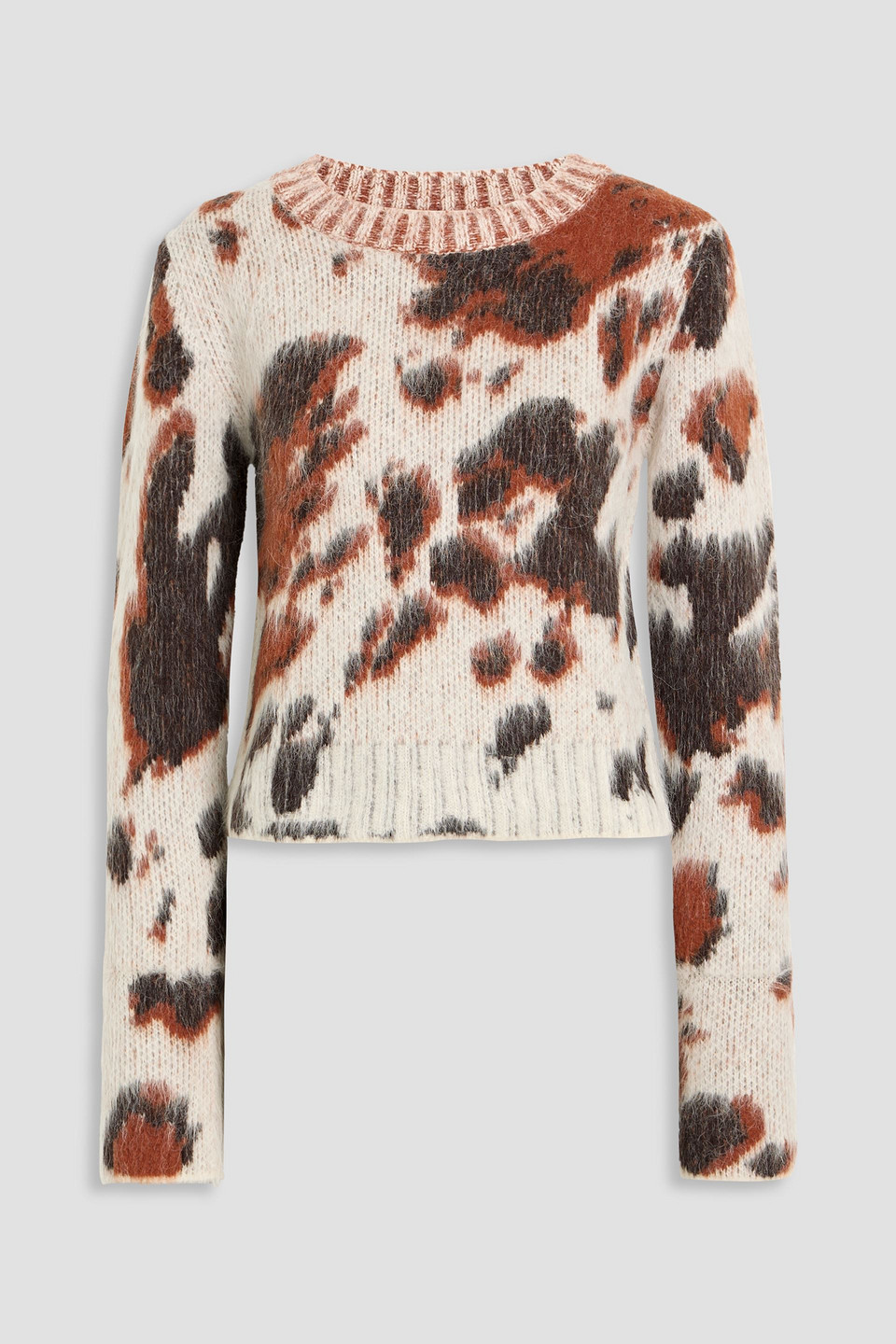 Stella Mccartney Brushed Intarsia-knit Sweater In Multi