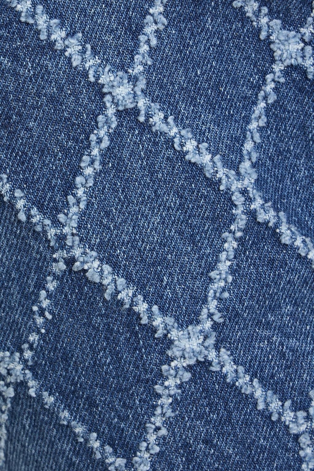 VERONICA BEARD Taylor frayed high-rise wide-leg jeans