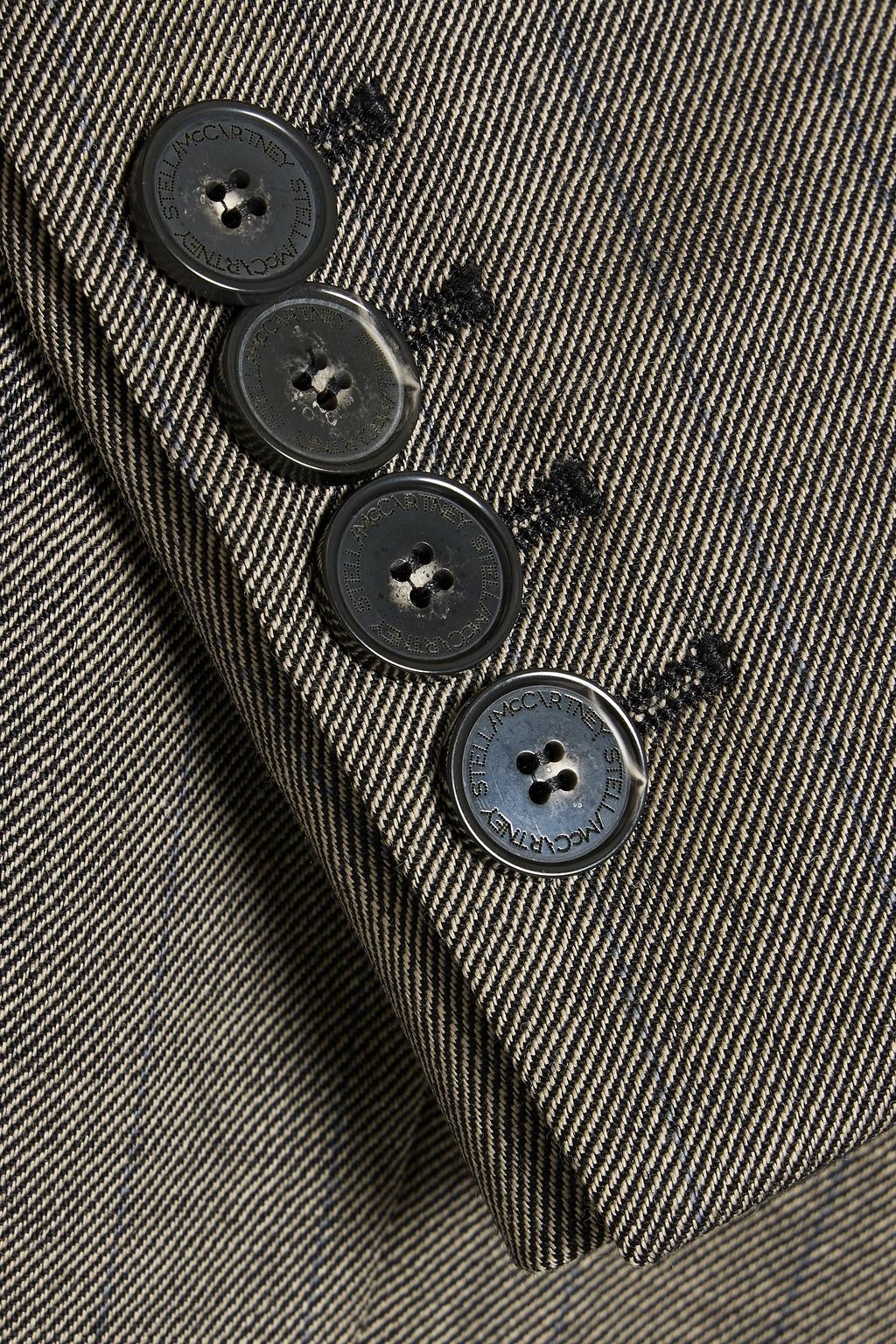 STELLA MCCARTNEY Asymmetric pinstriped wool-blend twill blazer