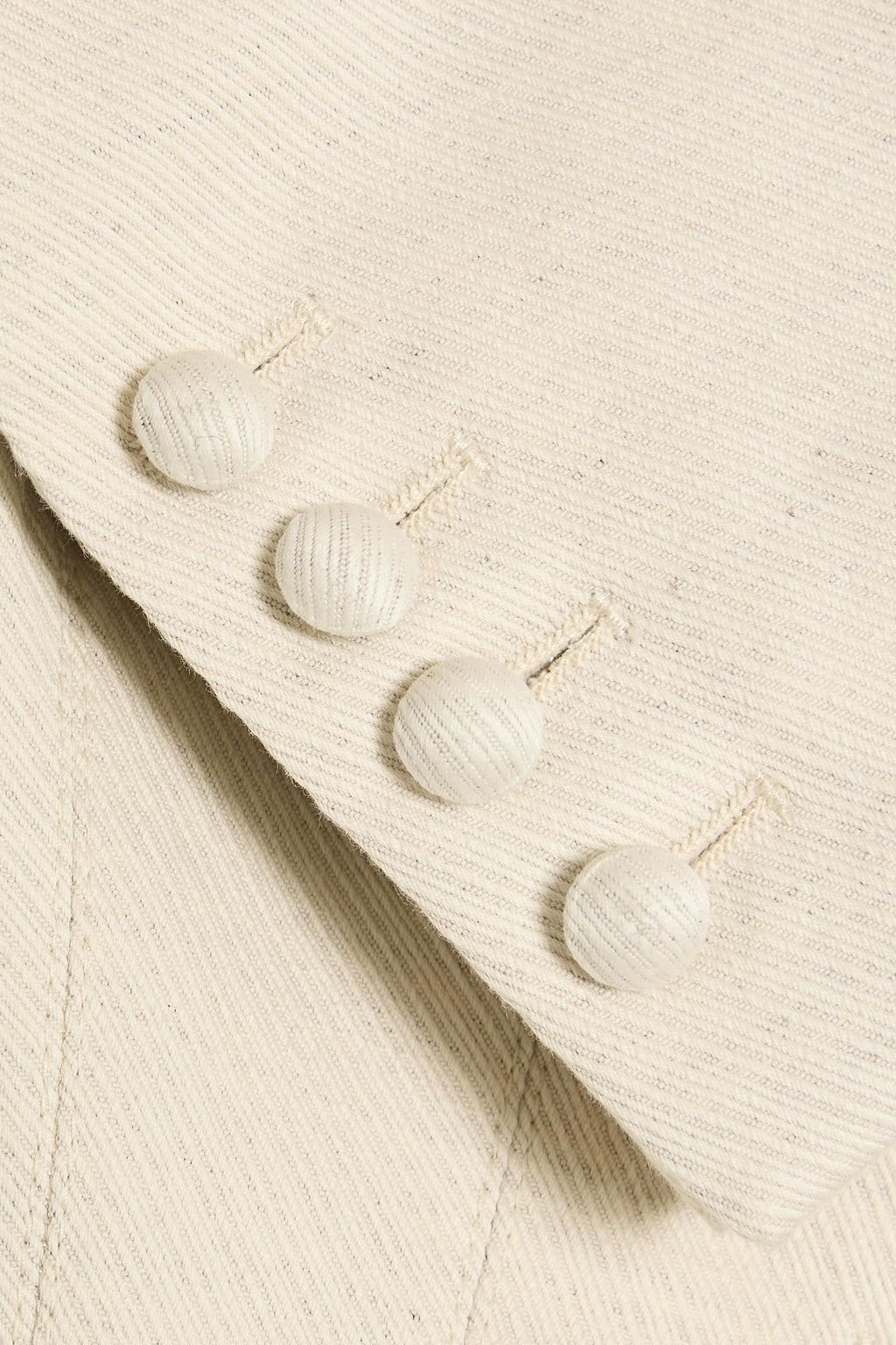 STELLA MCCARTNEY Cropped cotton and linen-blend twill jacket