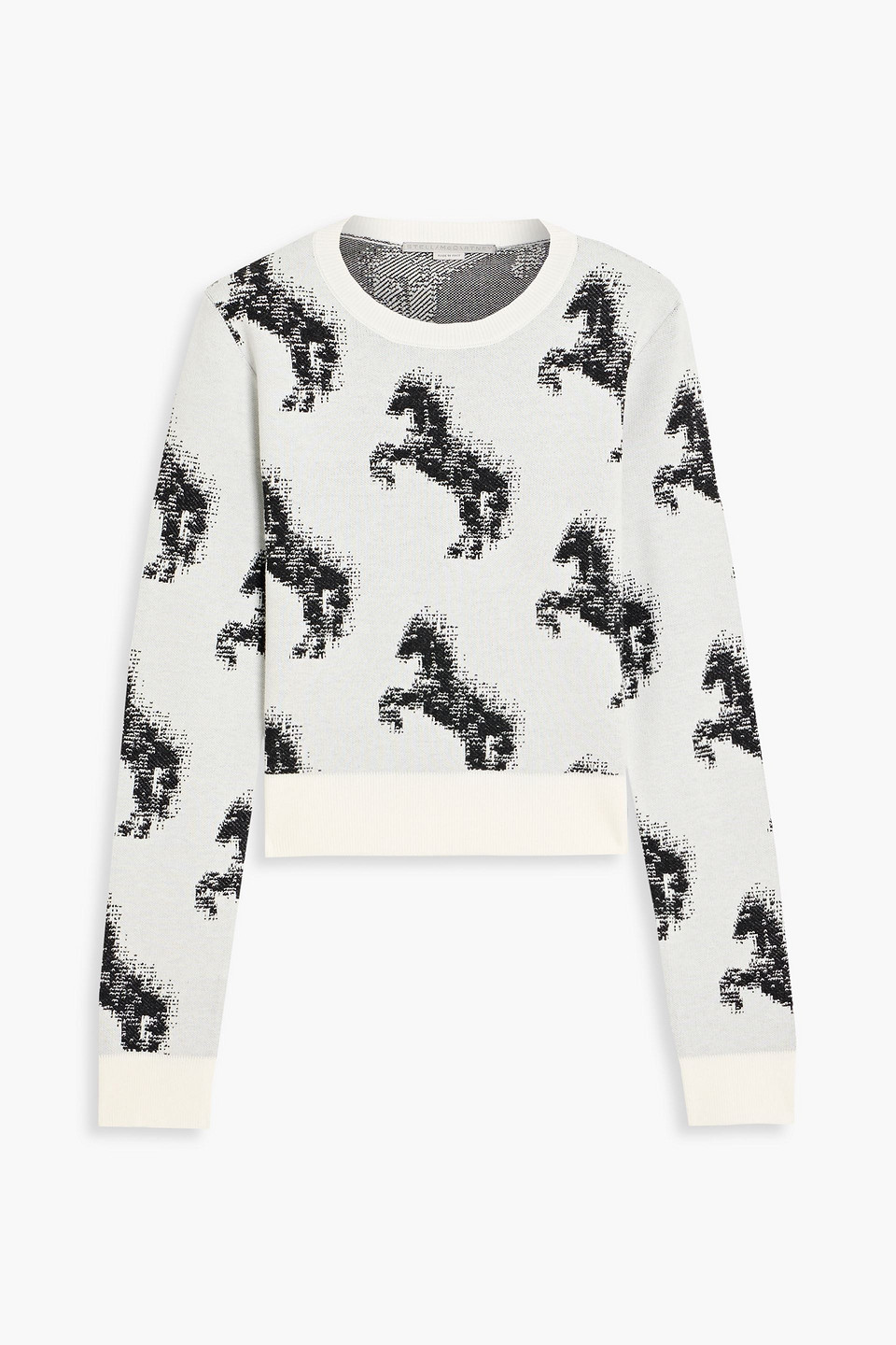 Stella Mccartney Jacquard-knit Sweater In White