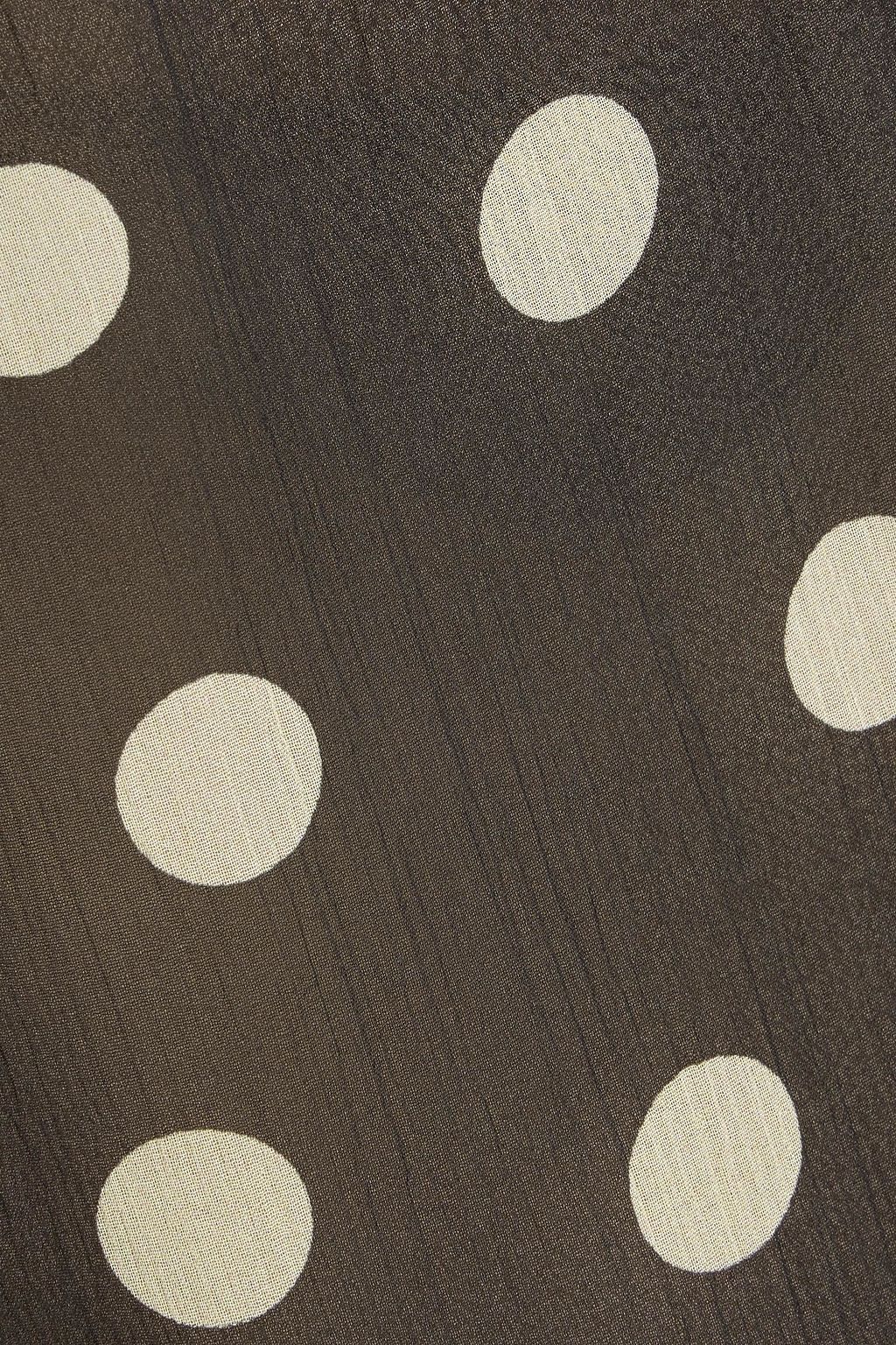 STELLA MCCARTNEY Ruffled polka-dot silk-georgette dress