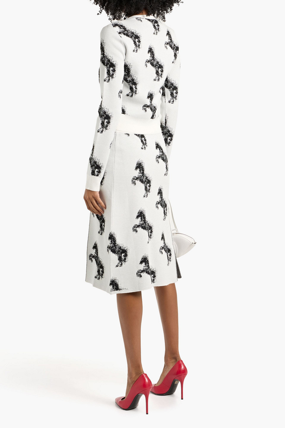 Stella Mccartney Jacquard-knit Skirt In Neutral