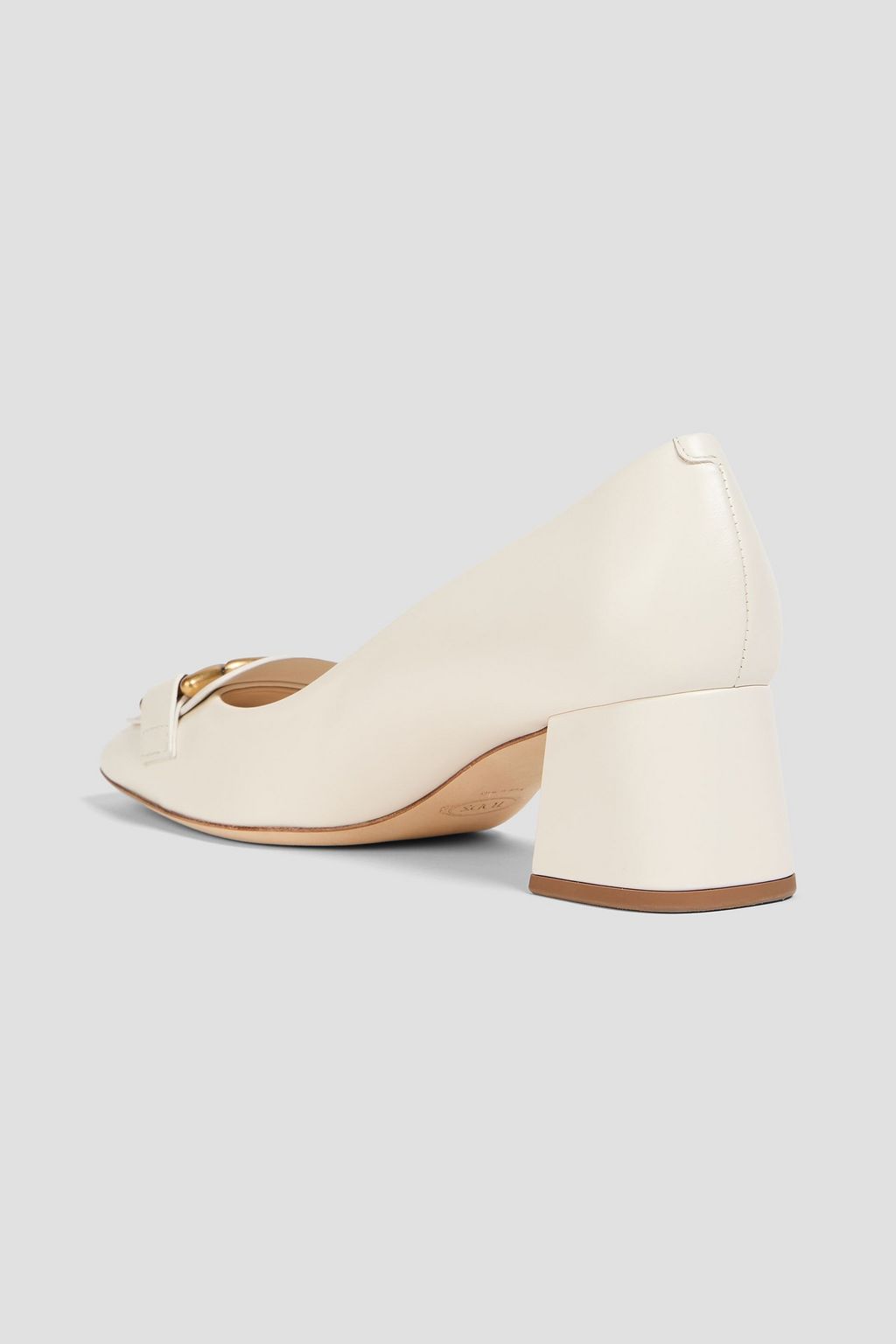 TOD'S Chain-embellished leather pumps