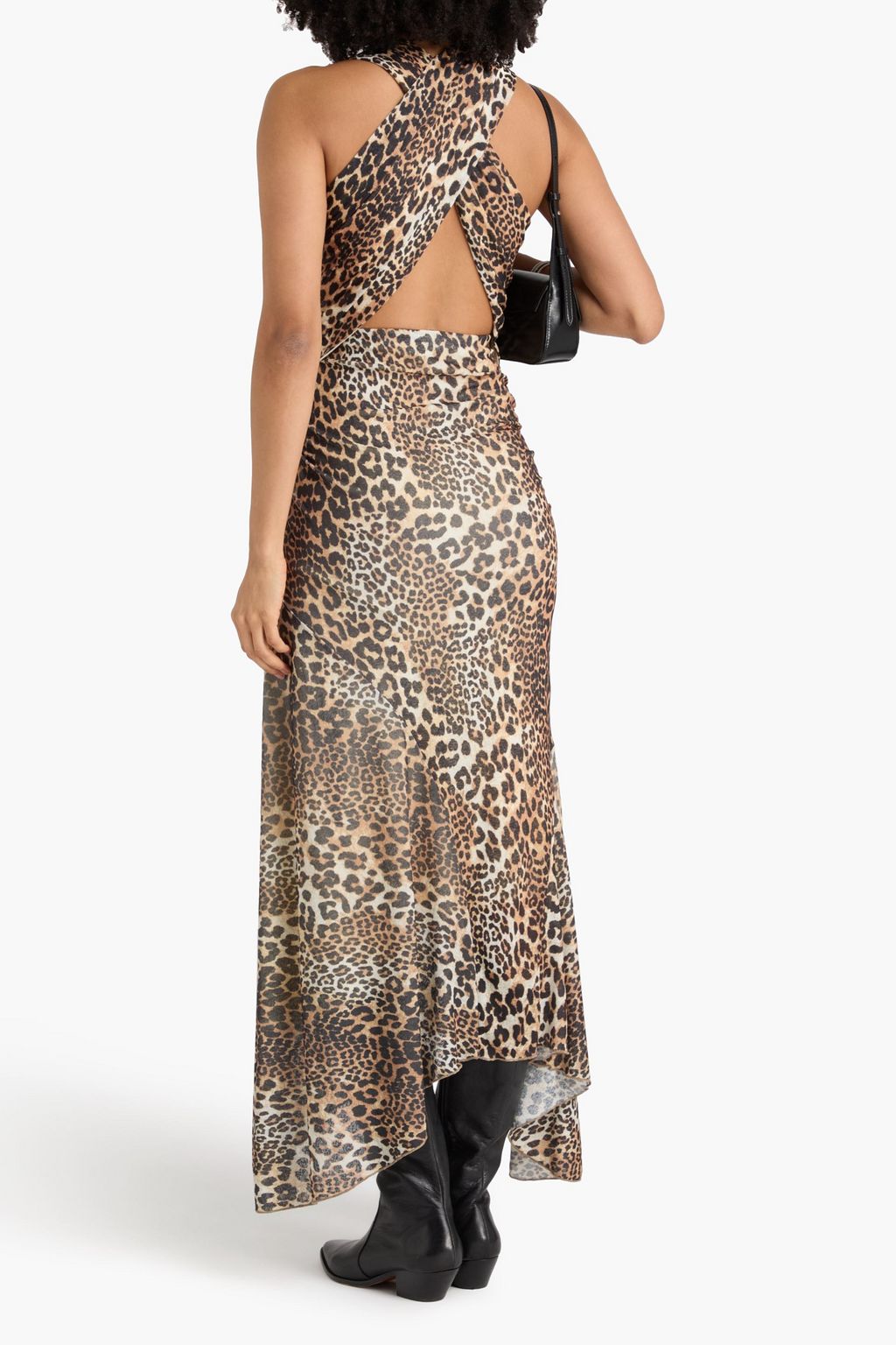 lace detail satin maxi dress Drama Lace Cut Out Maxi Dress in Black