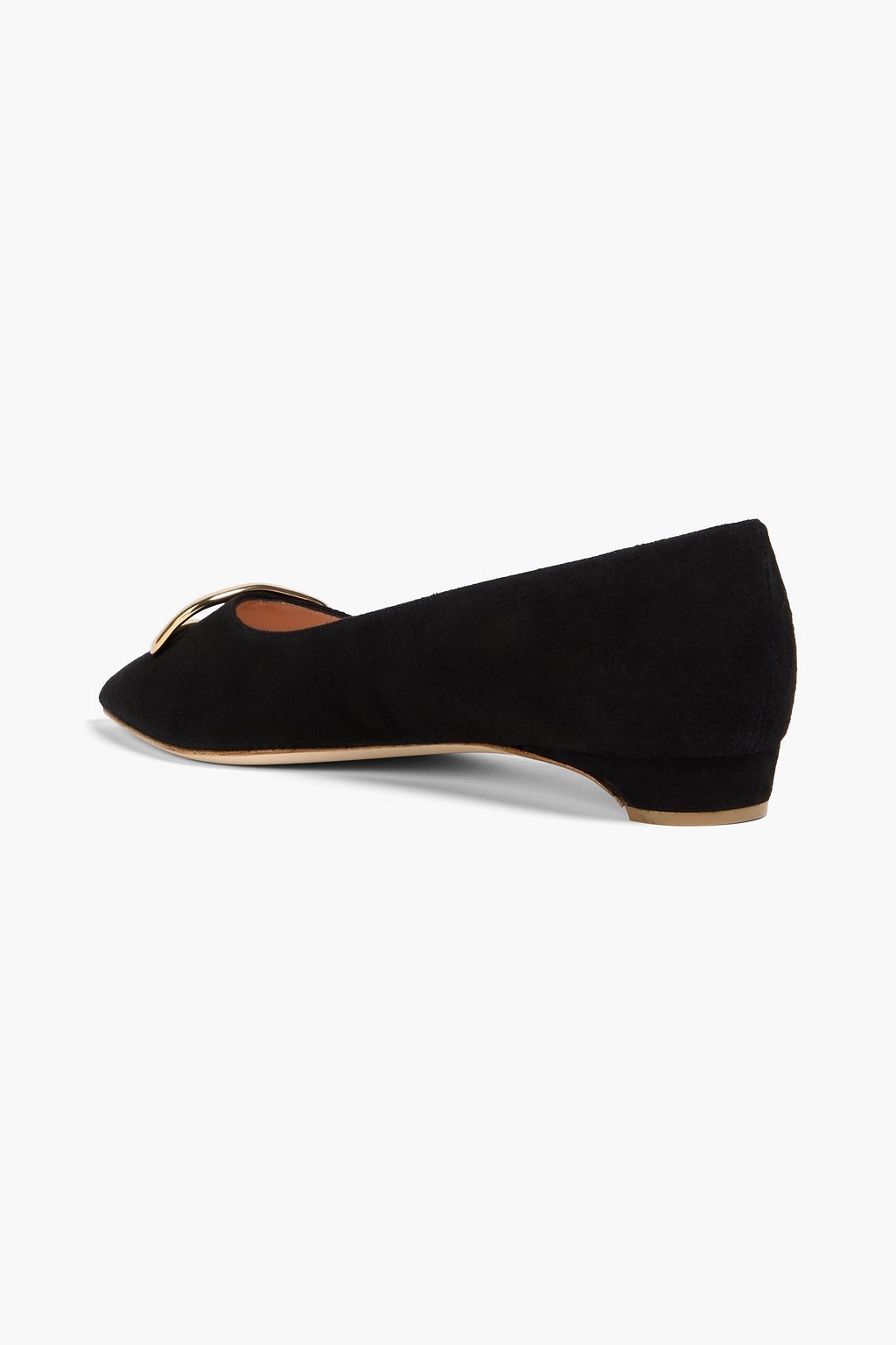 RUPERT SANDERSON Bedfa embellished suede point-toe flats