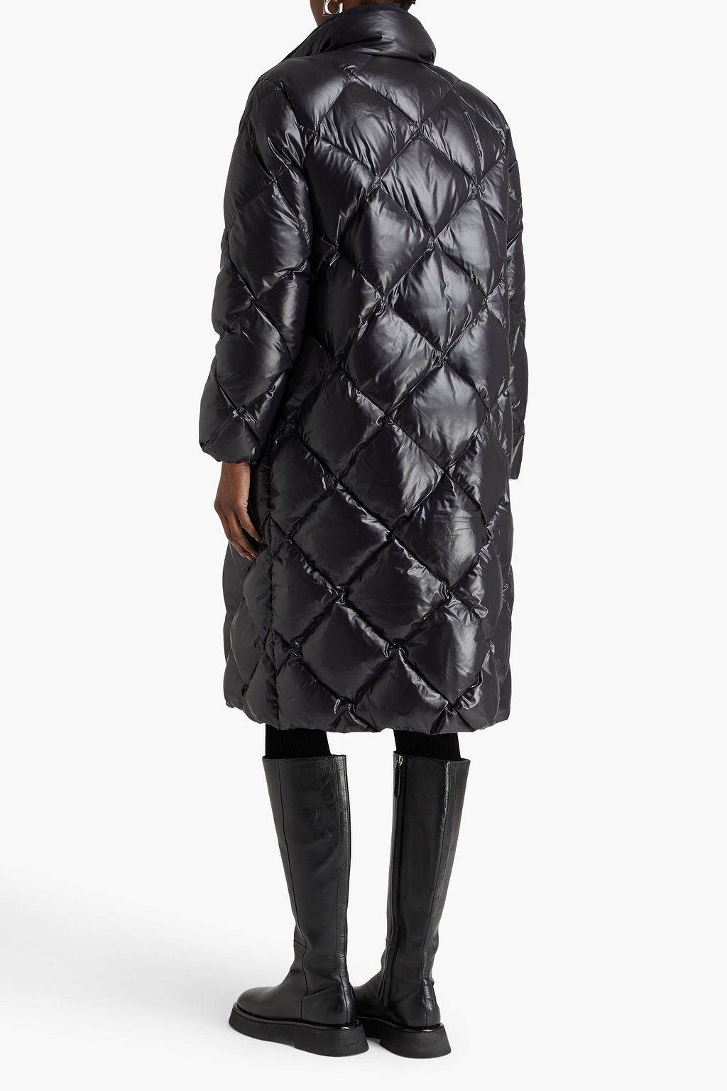 DUVETICA Daunenmantel aus gestepptem Shell mit Gürtel