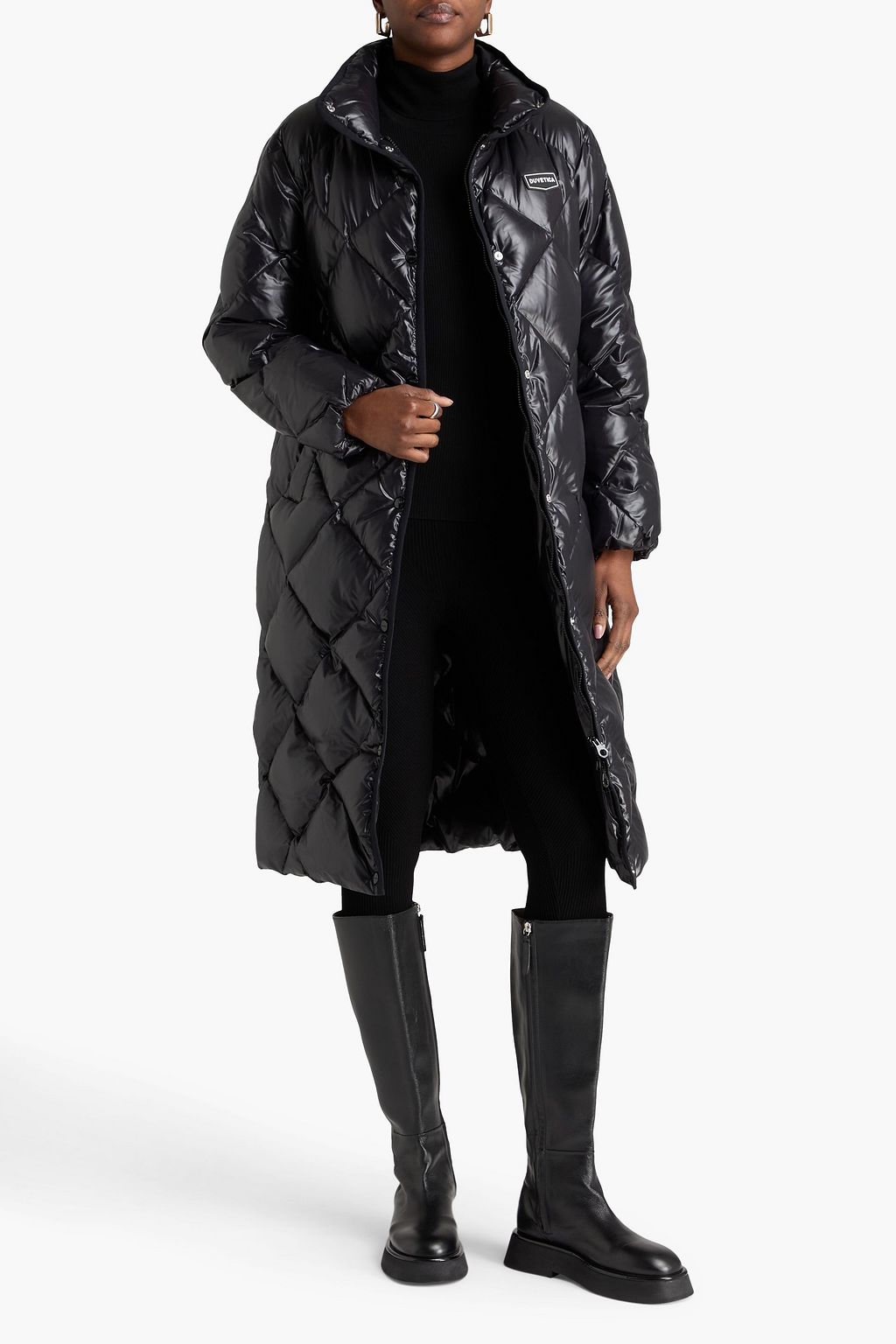 DUVETICA Daunenmantel aus gestepptem Shell mit Gürtel